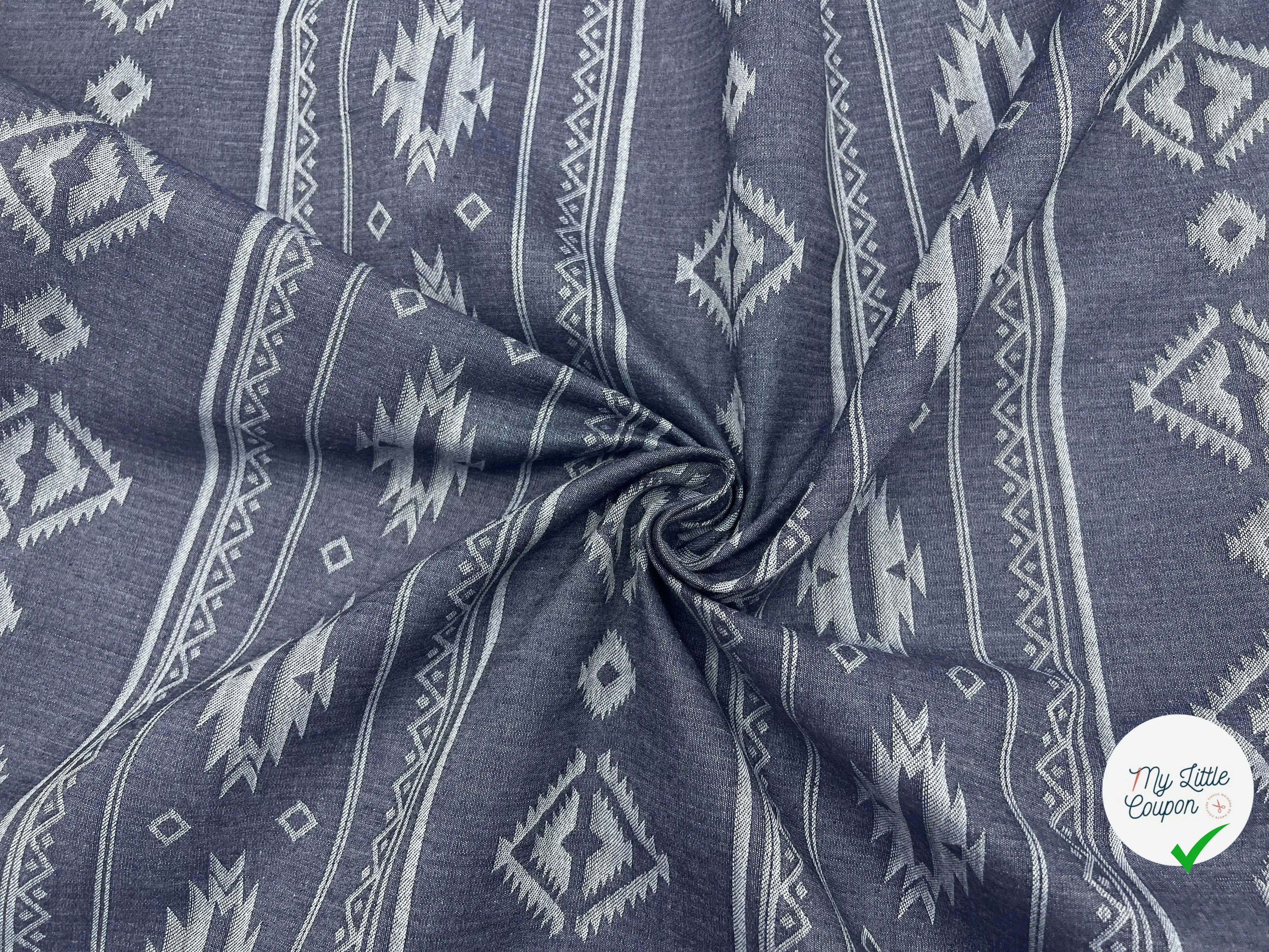 TOILE CHAMBRAY JACQUARD ETHNIQUE - My Little Coupon