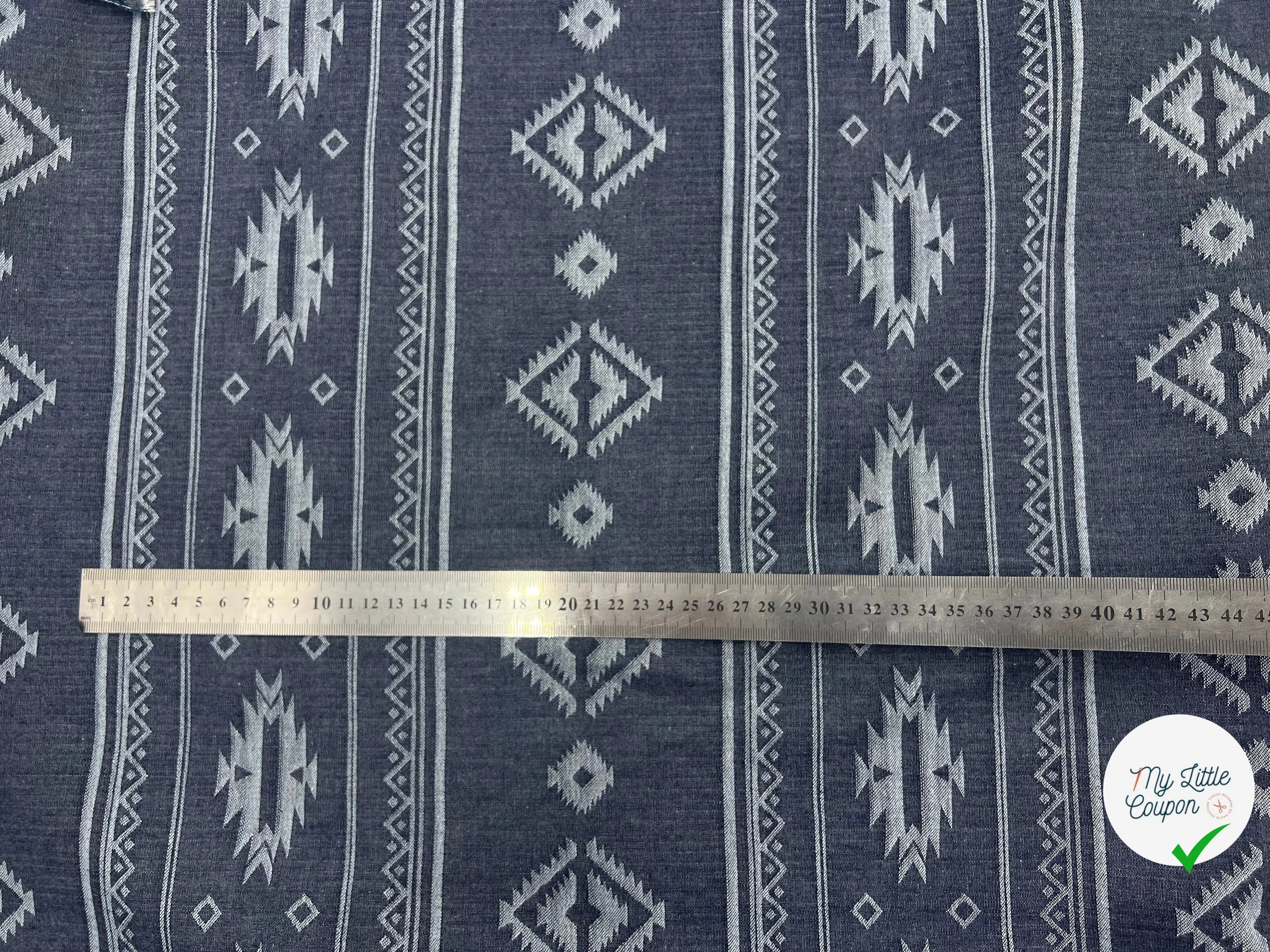 TOILE CHAMBRAY JACQUARD ETHNIQUE - My Little Coupon