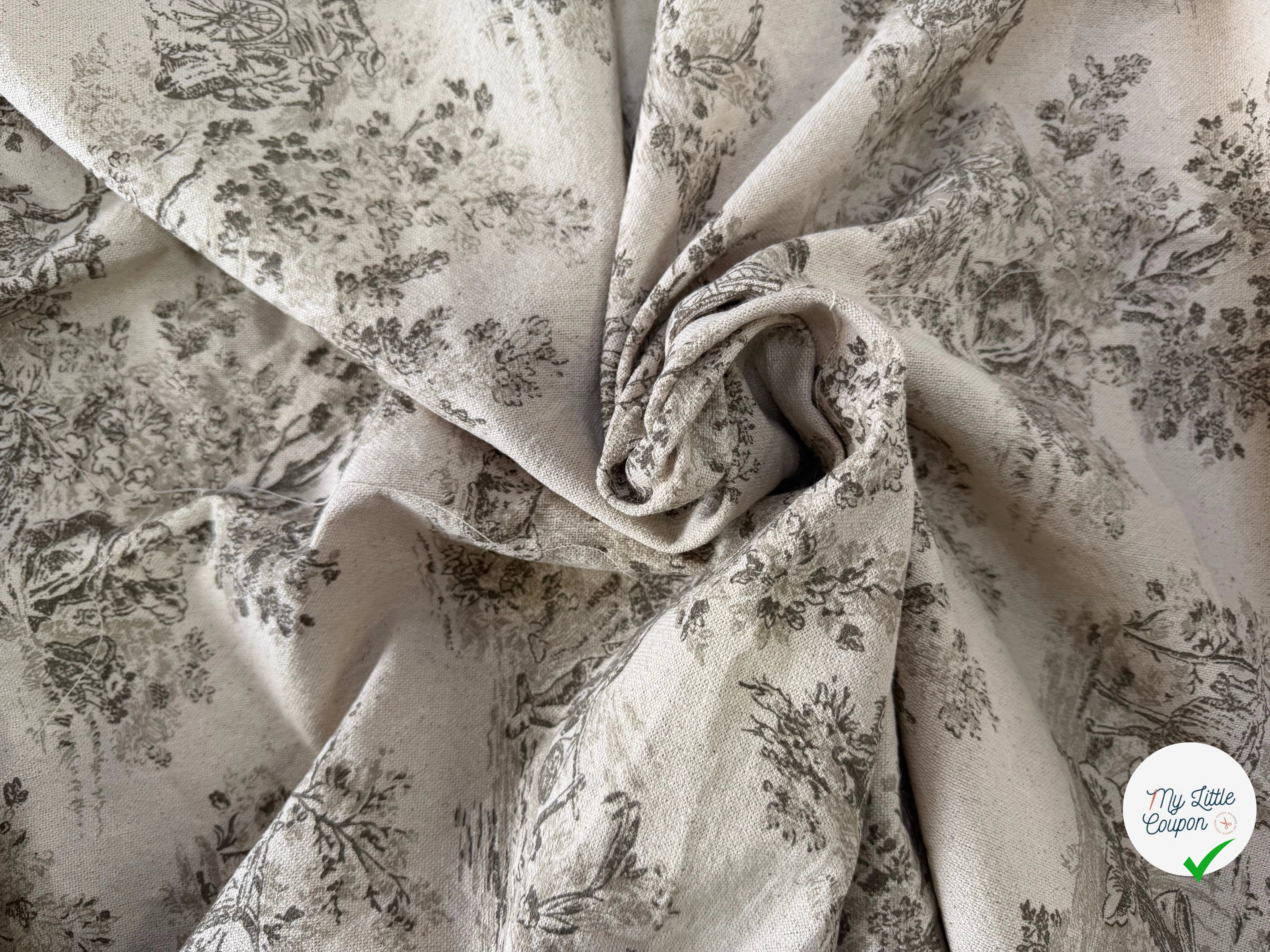TOILE COTON GABRIELLE EFFET LIN FICELLE - My Little Coupon