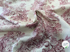 TOILE COTON GABRIELLE EFFET LIN ROUGE - My Little Coupon