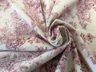 TOILE COTON GABRIELLE EFFET LIN ROUGE - My Little Coupon