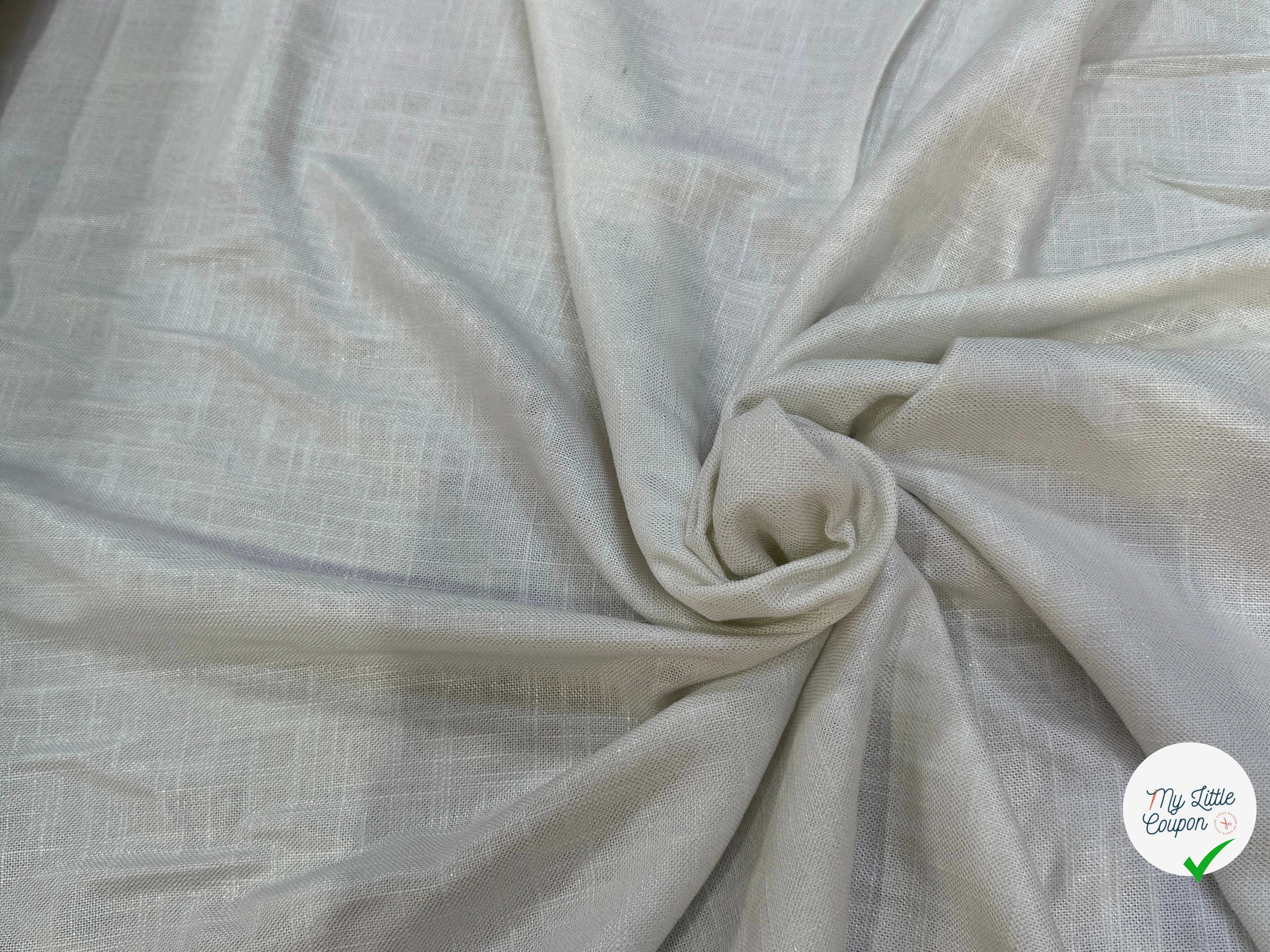 TOILE COTON TISSÉ PRESTIGE BLANC CASSÉ - My Little Coupon