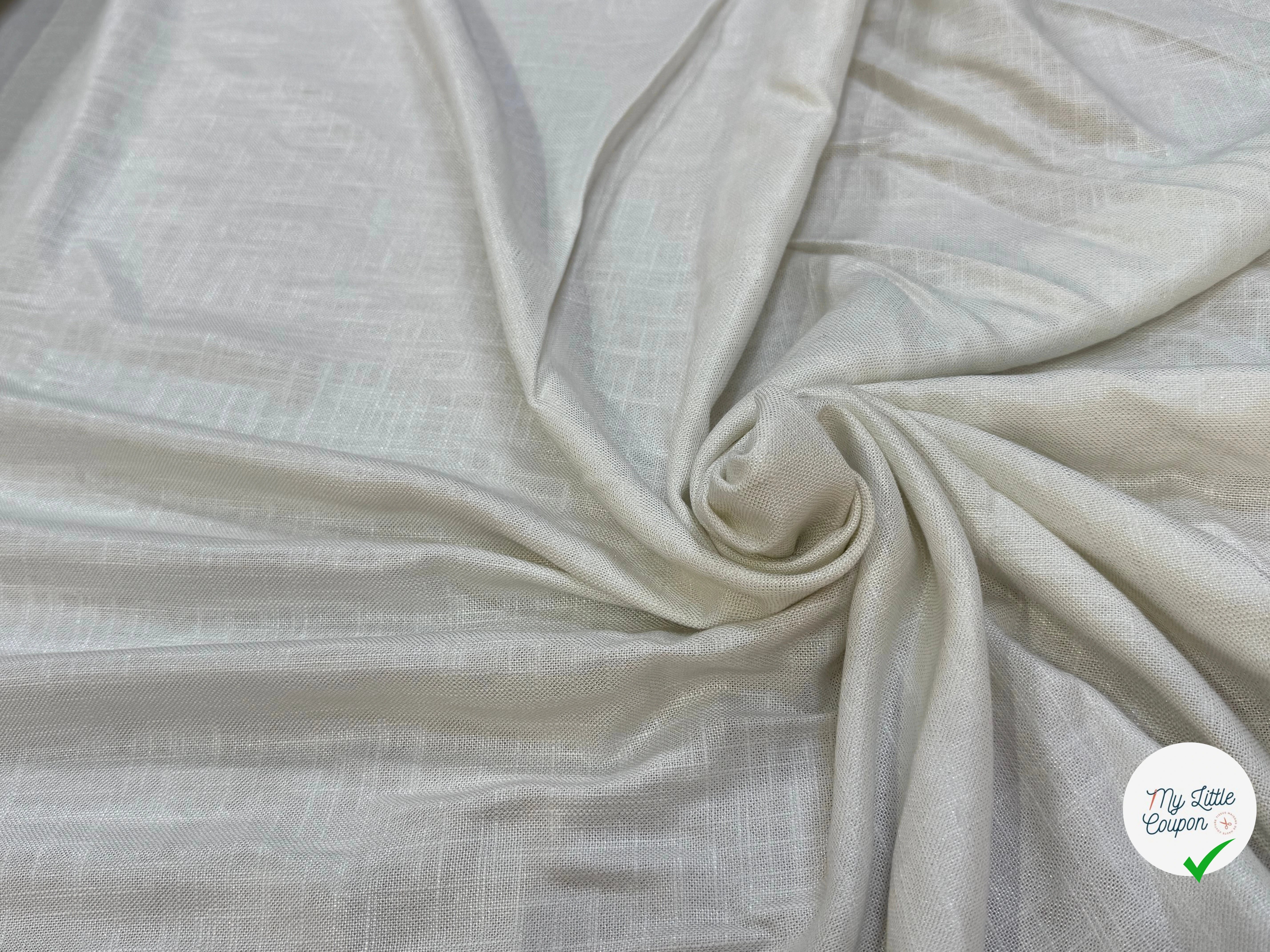 TOILE COTON TISSÉ PRESTIGE BLANC CASSÉ - My Little Coupon