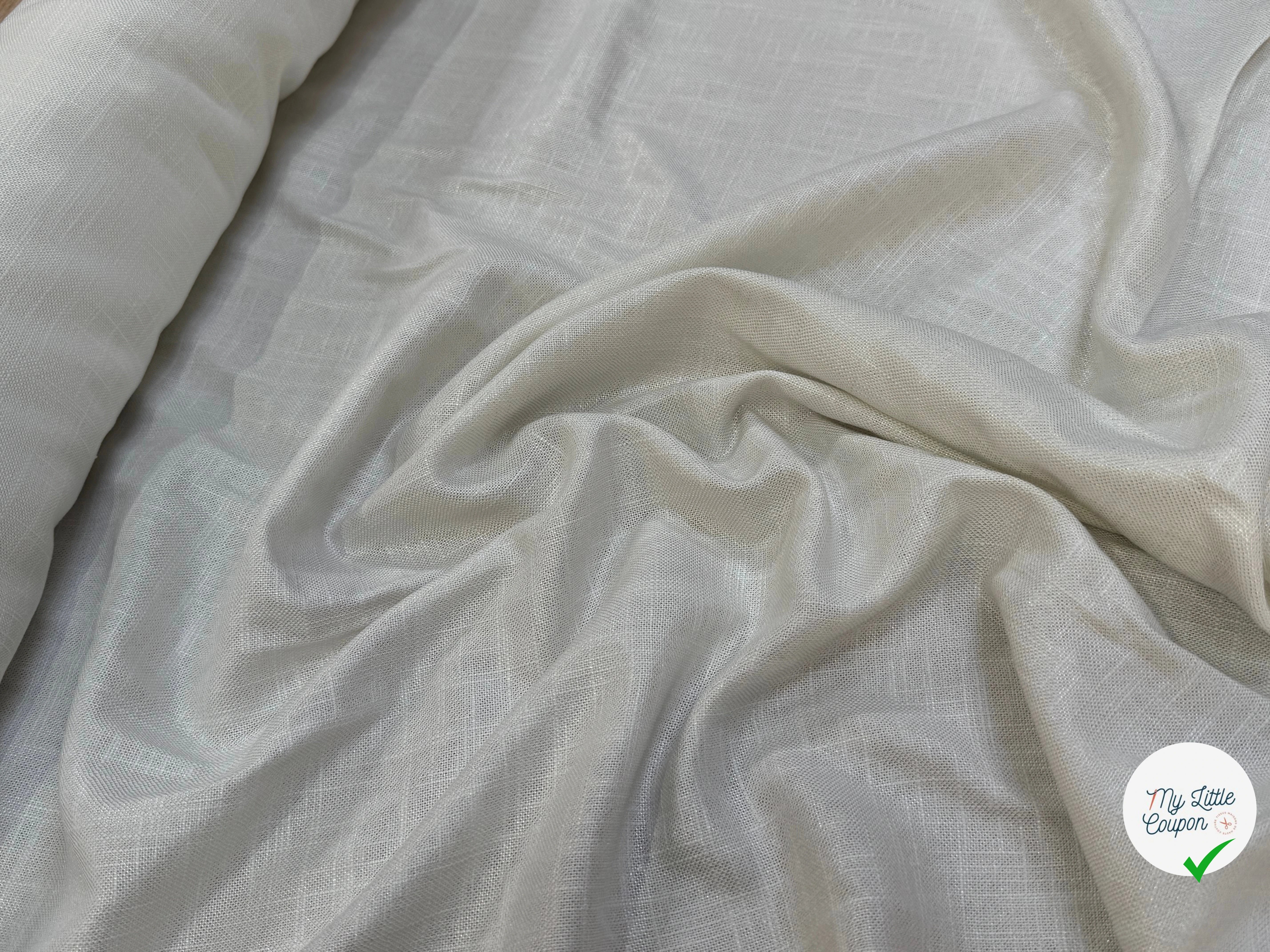 TOILE COTON TISSÉ PRESTIGE BLANC CASSÉ - My Little Coupon