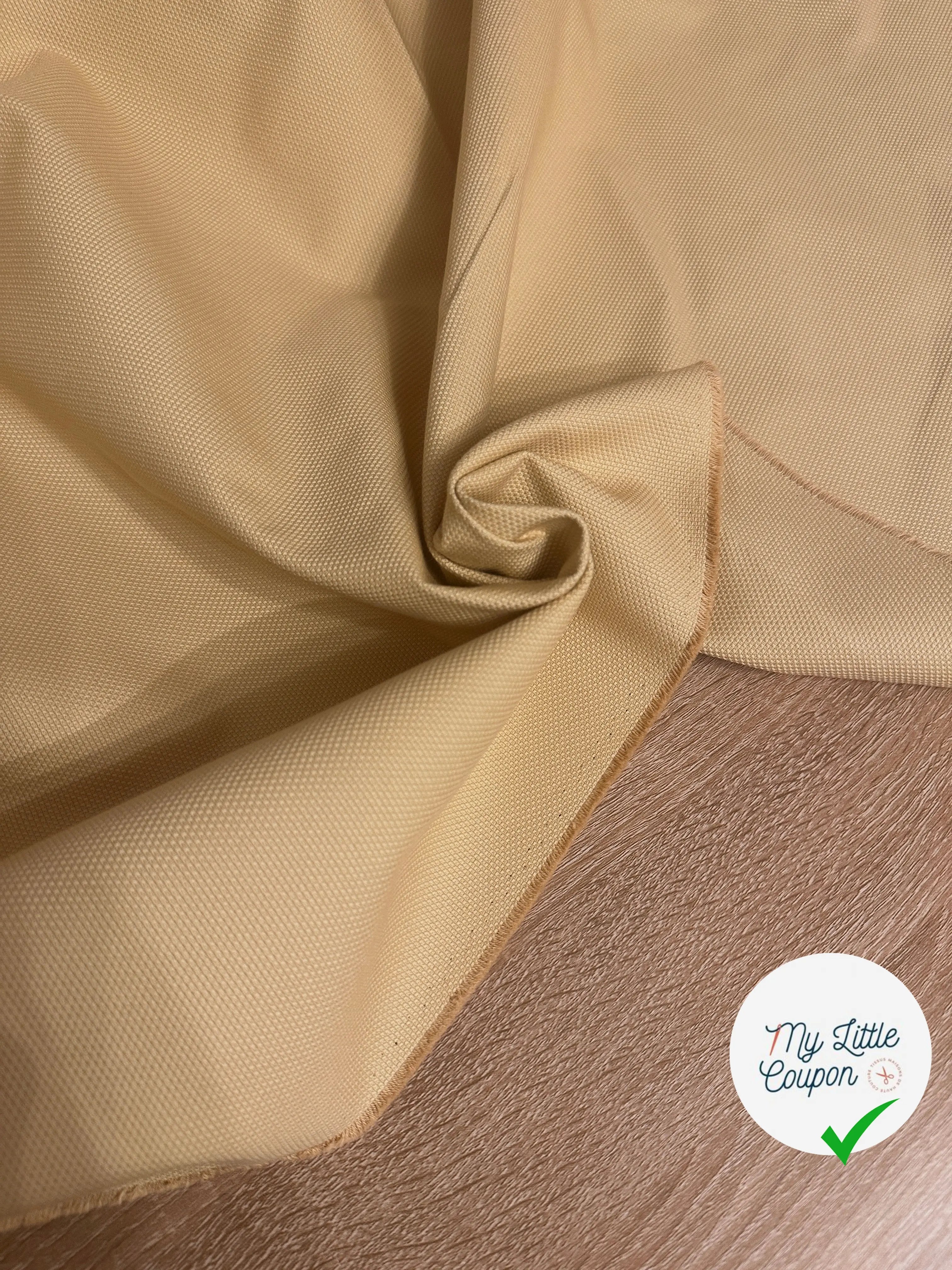 TOILE DE COTON CAVIAR CANVASS JAUNE PAILLE MSO