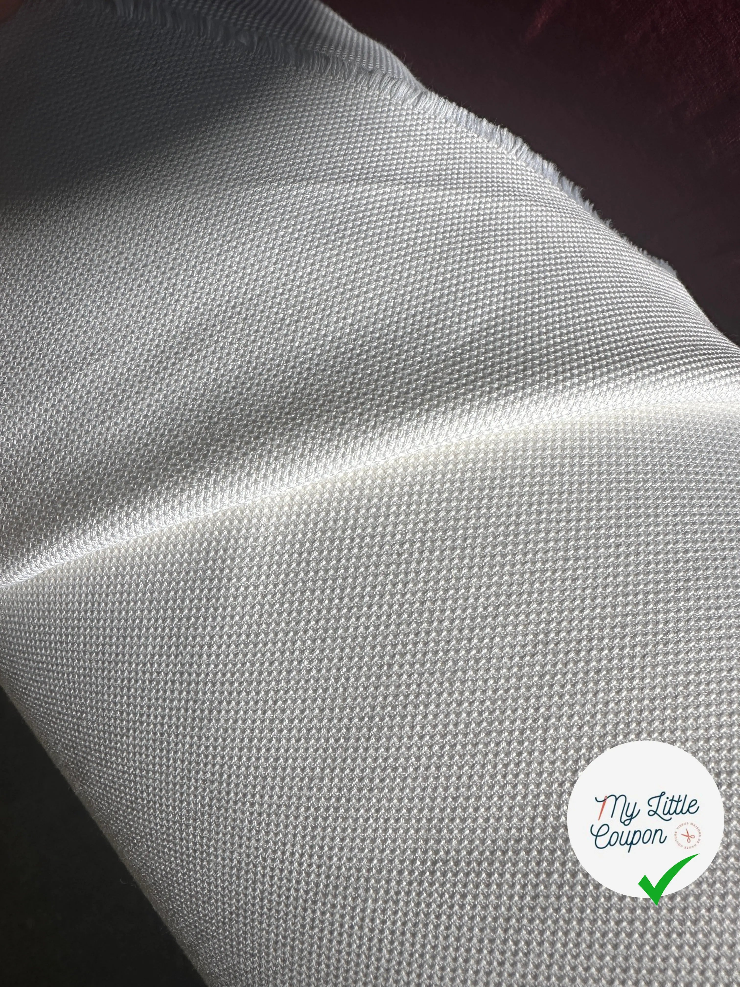TOILE DE COTON CAVIAR QUALITE COUTURE BLANC MSO