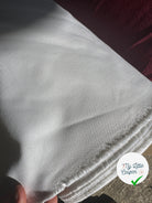 TOILE DE COTON CAVIAR QUALITE COUTURE BLANC MSO