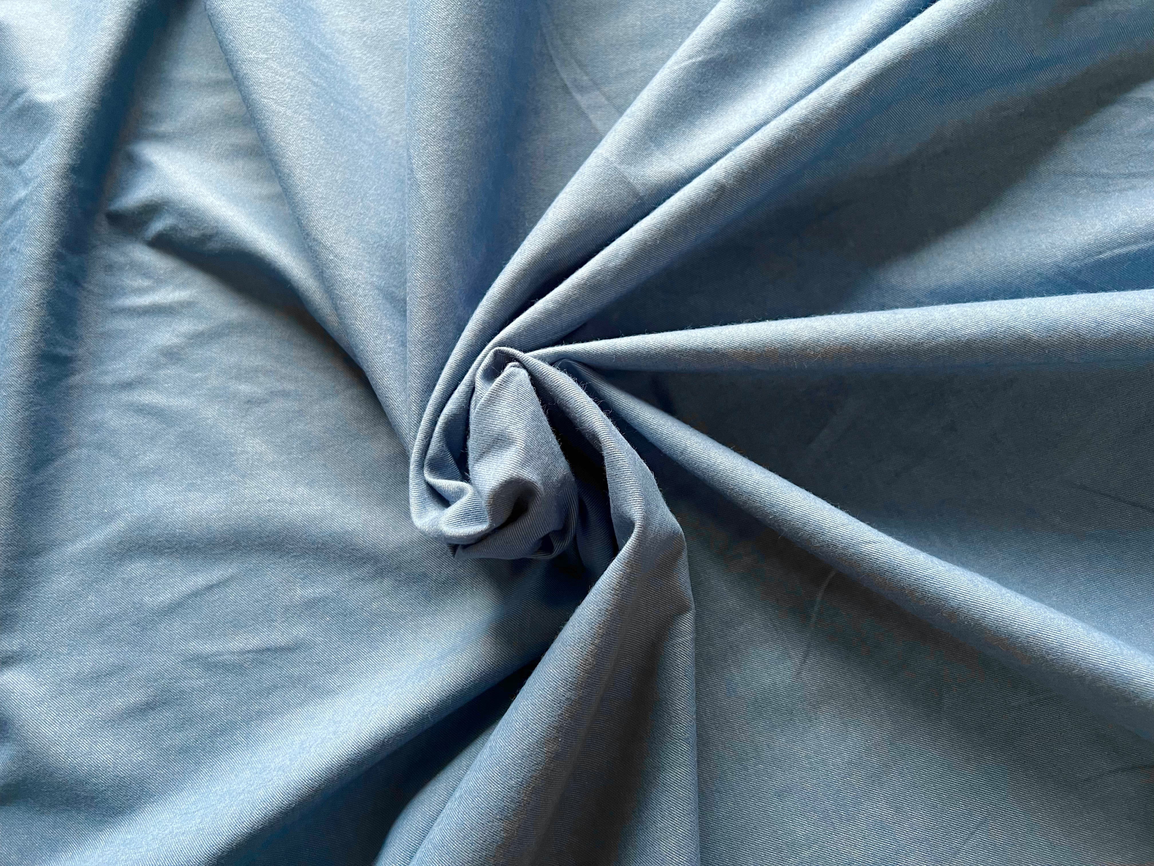TOILE DE COTON DUVETEUSE EFFET JEAN BLEU - My Little Coupon