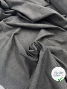TOILE DE COTON FINES RAYURES CHAMBRAY NOIR - My Little Coupon - tissu - coudre