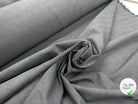 TOILE DE COTON FINES RAYURES CHAMBRAY NOIR - My Little Coupon - tissu - coudre