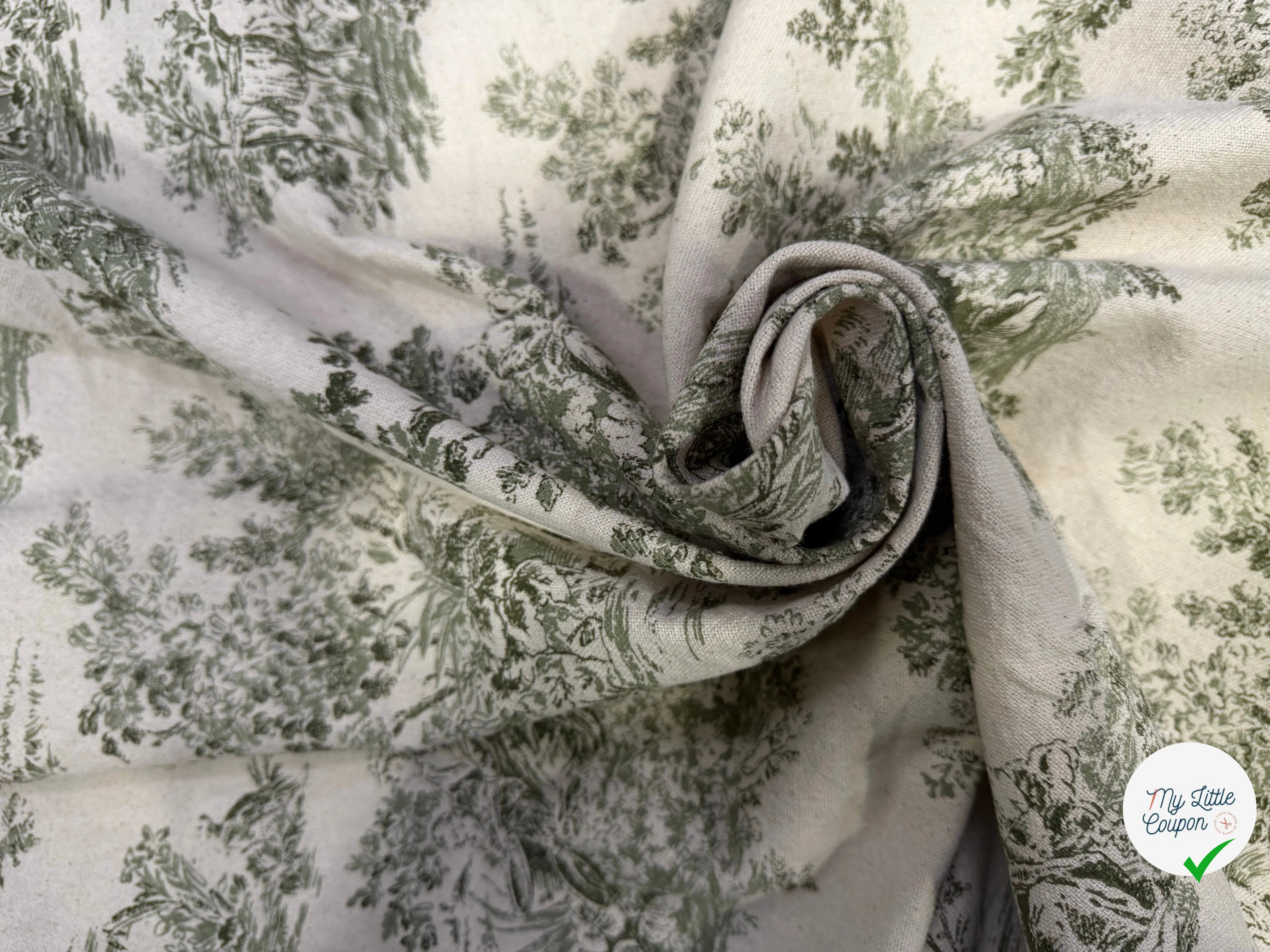 TOILE DE COTON GABRIELLE KAKI 150 CM - My Little Coupon