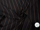 TOILE DE COTON NOIR À RAYURES MARRONS - My Little Coupon