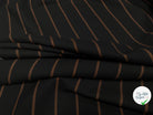 TOILE DE COTON NOIR À RAYURES MARRONS - My Little Coupon