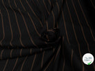 TOILE DE COTON NOIR À RAYURES MARRONS - My Little Coupon