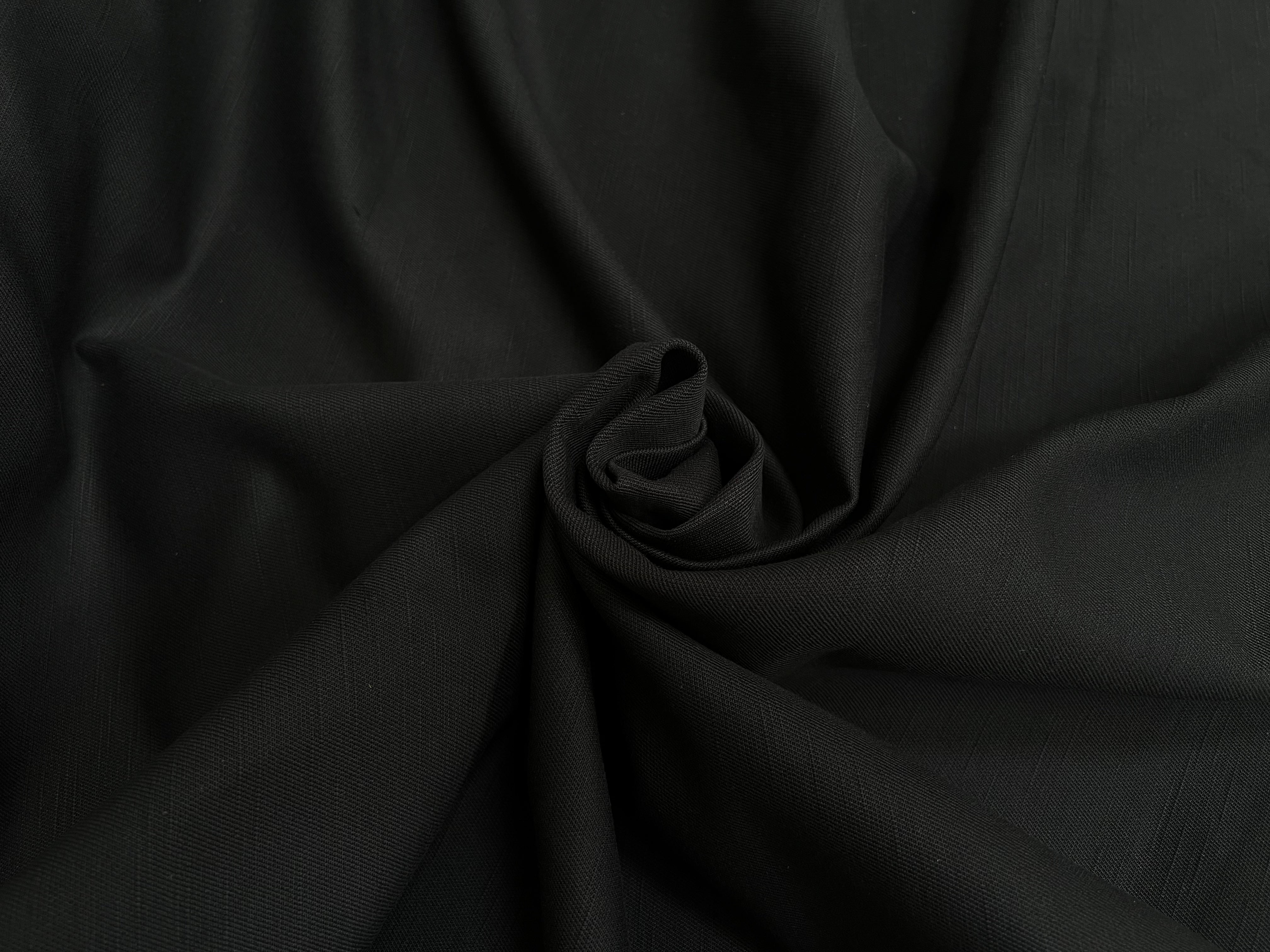 TOILE DE COTON NOIR BASIQUE ARMURÉE - My Little Coupon