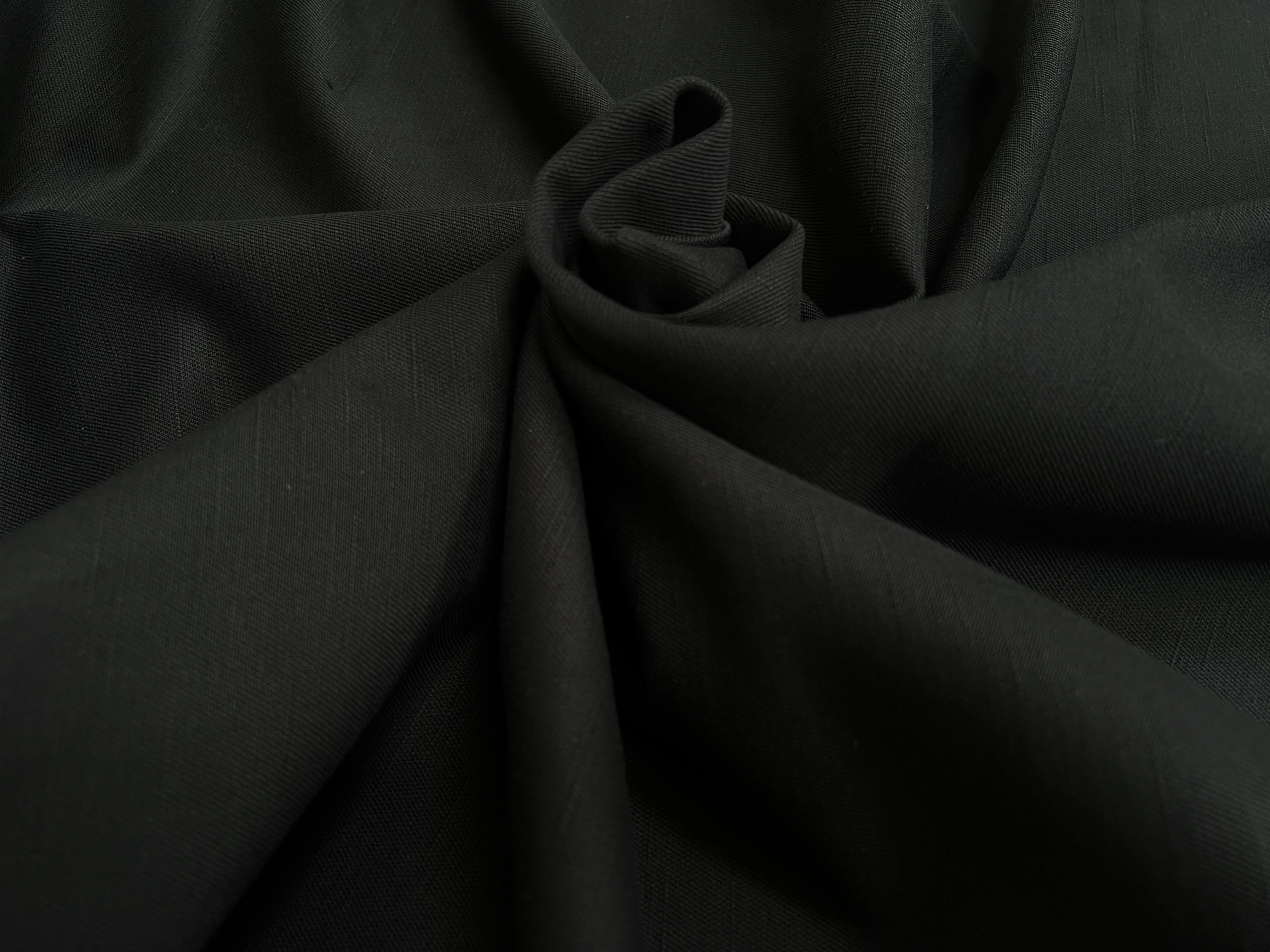 TOILE DE COTON NOIR BASIQUE ARMURÉE - My Little Coupon