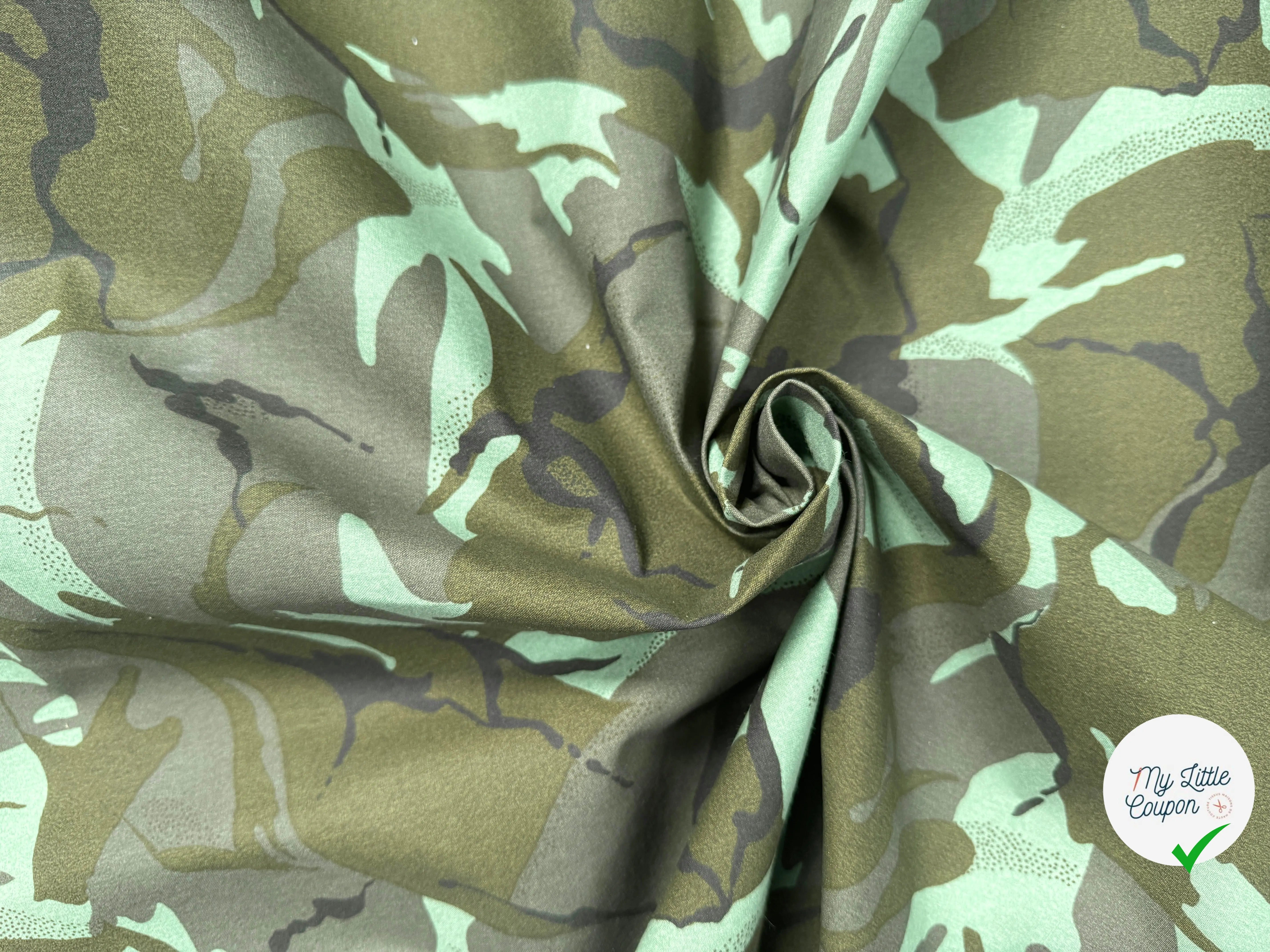 TOILE DE COTON PARKA ARMY COULEURS FRAICHES - My Little Coupon