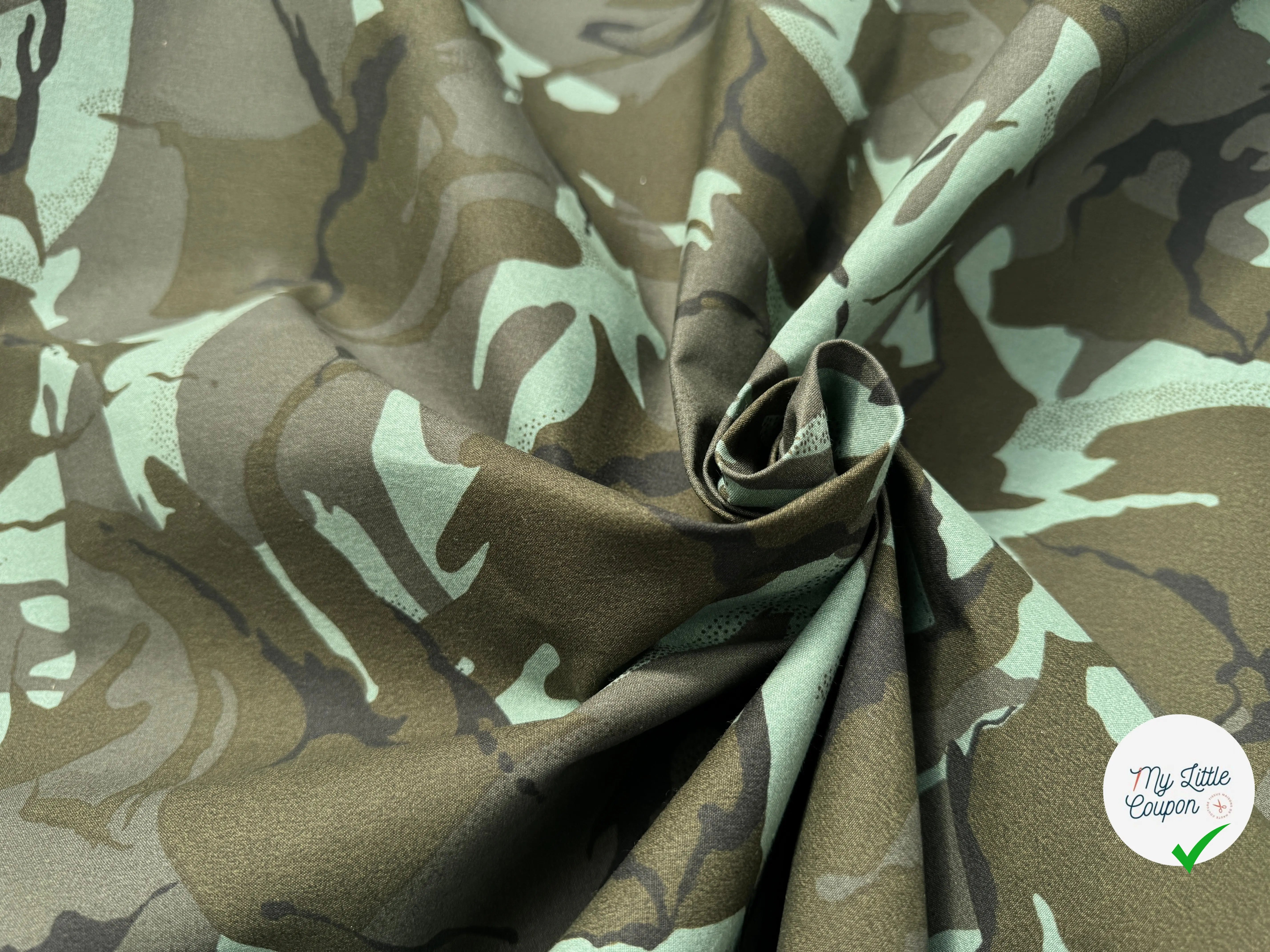 TOILE DE COTON PARKA ARMY COULEURS FRAICHES - My Little Coupon