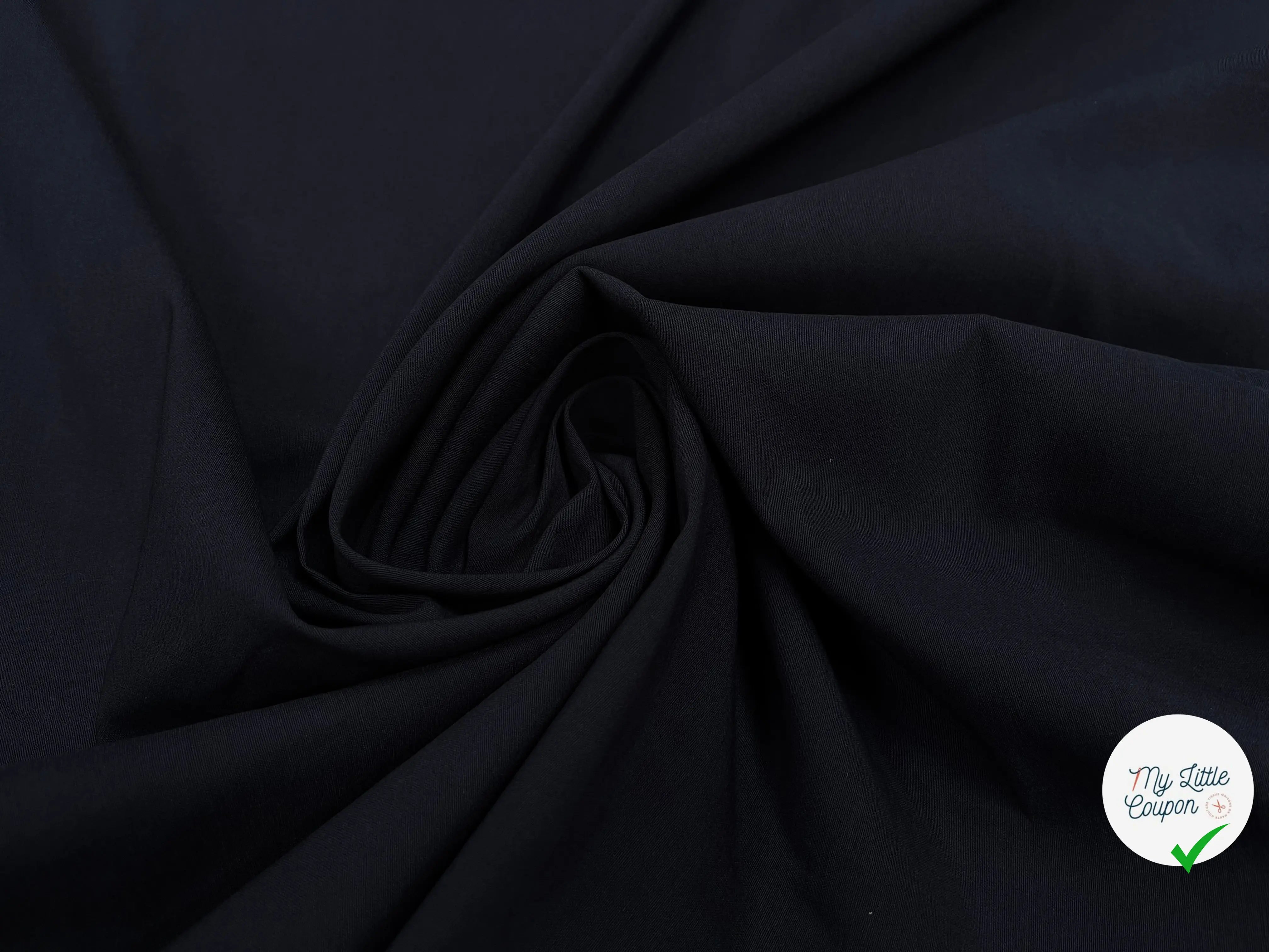 TOILE DE COTON STRETCH BLEU NUIT - My Little Coupon