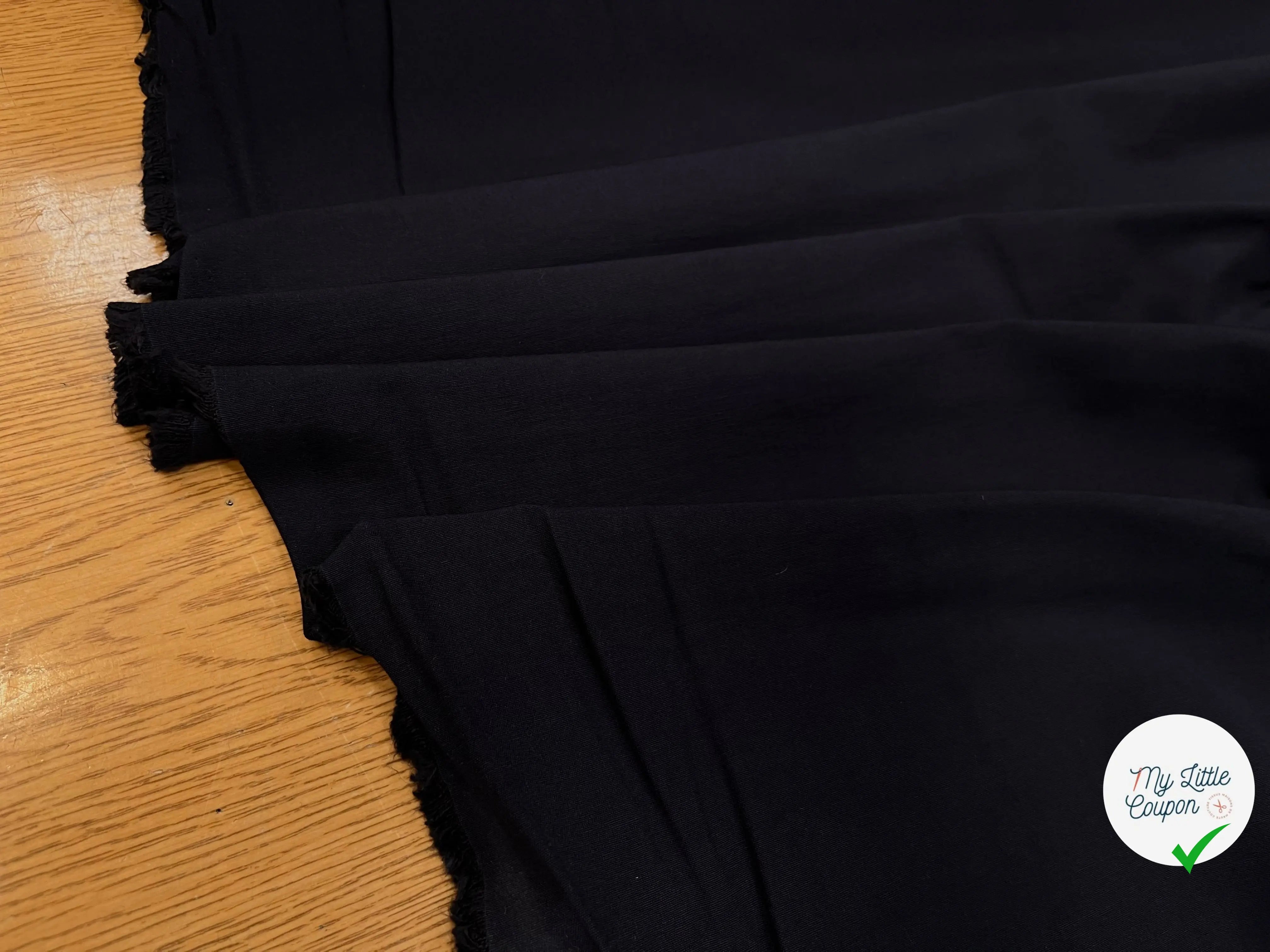 TOILE DE COTON STRETCH BLEU NUIT - My Little Coupon