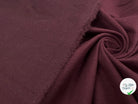 TOILE DE COTON STRETCH BORDEAUX SERGÉE - My Little Coupon - tissu - coudre