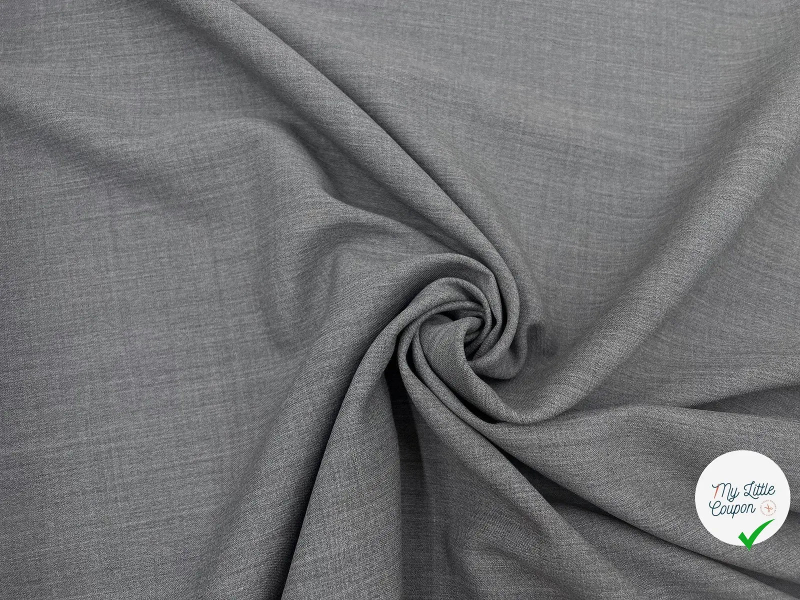 TOILE DE LAINE LOURDE GRIS FLAMMÉE - My Little Coupon - tissu - coudre