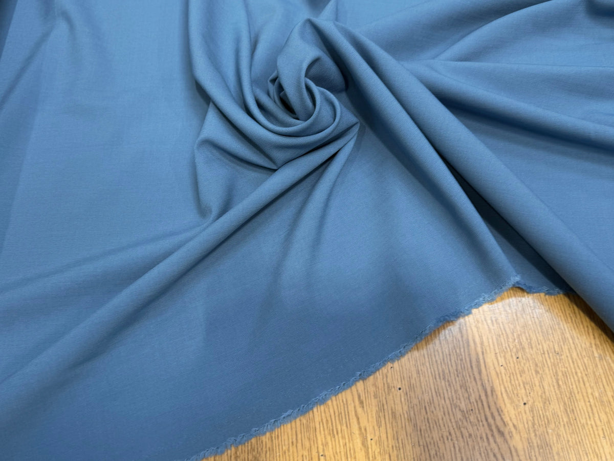 TOILE DE LAINE MAGNIFICO BLEU PLOMB 60% LAINE - My Little Coupon