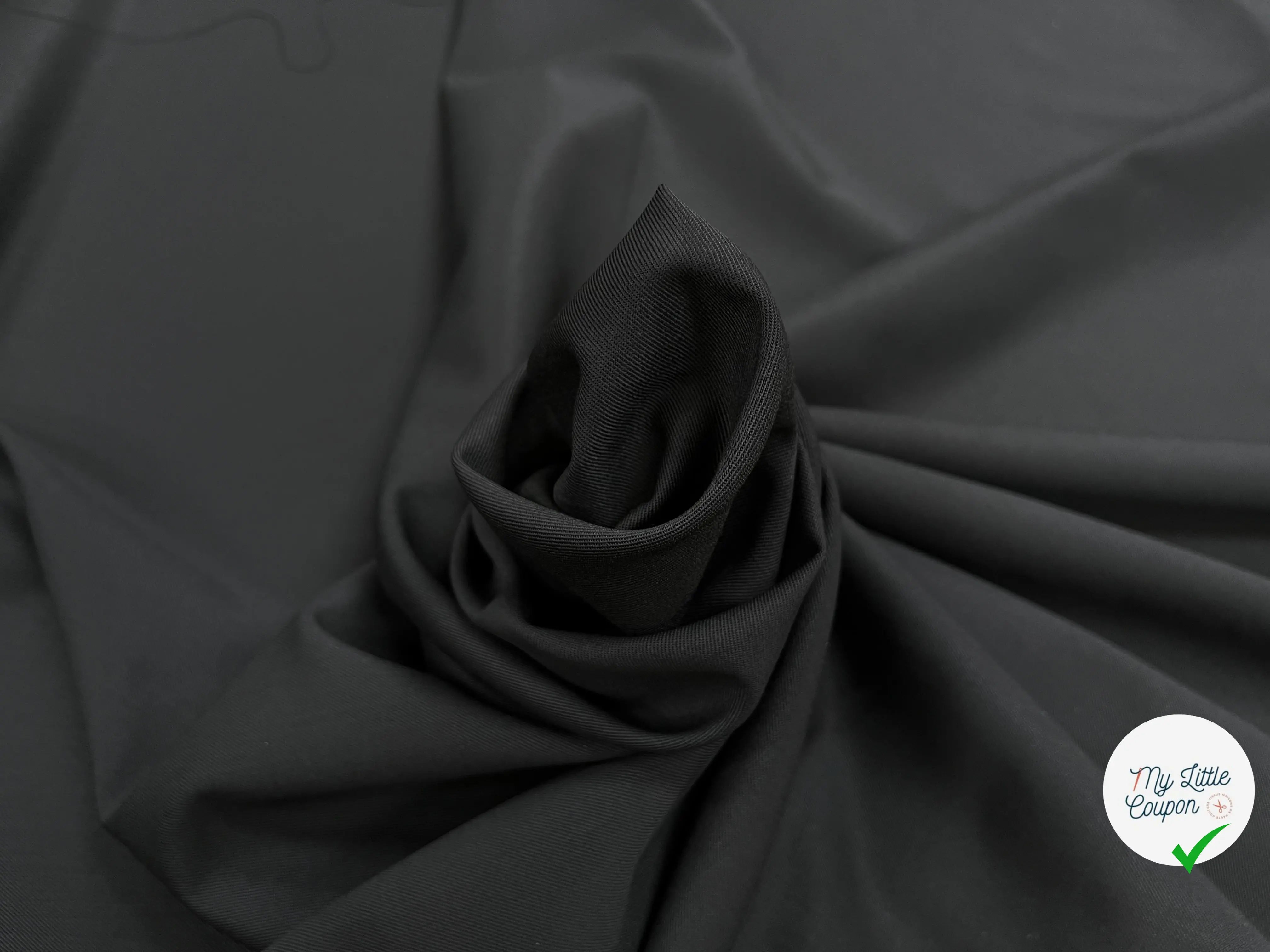 TOILE DE LAINE SERGÉE NOIR - My Little Coupon