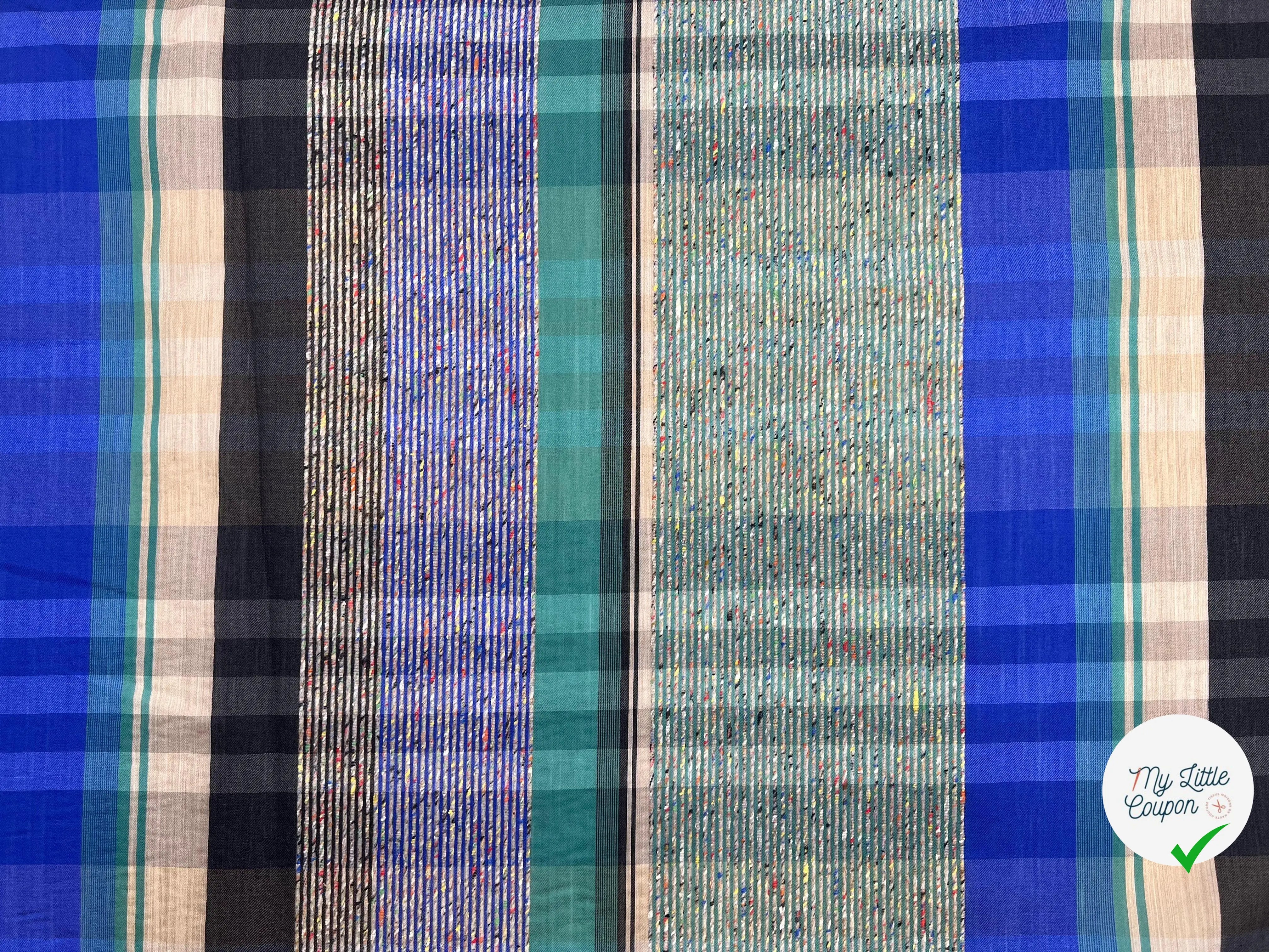 TOILE DE LAINE SOPHISTICATION MADRAS VERT - My Little Coupon - tissu - coudre