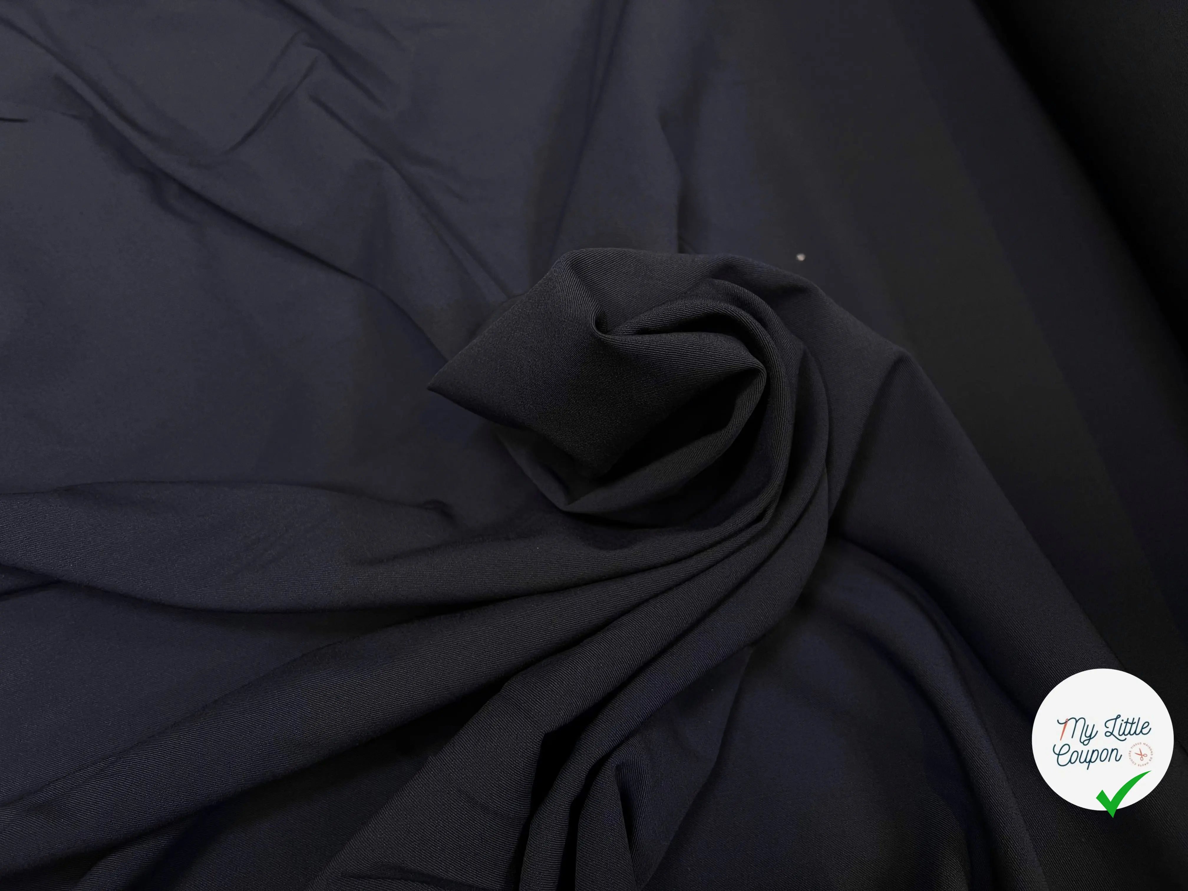 TOILE DE LAINE STRETCH BLEU MARINE - My Little Coupon