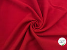 TOILE DE LAINE STRETCH DOUBLE ÉTOFFE ROUGE CARMIN - My Little Coupon - tissu - coudre