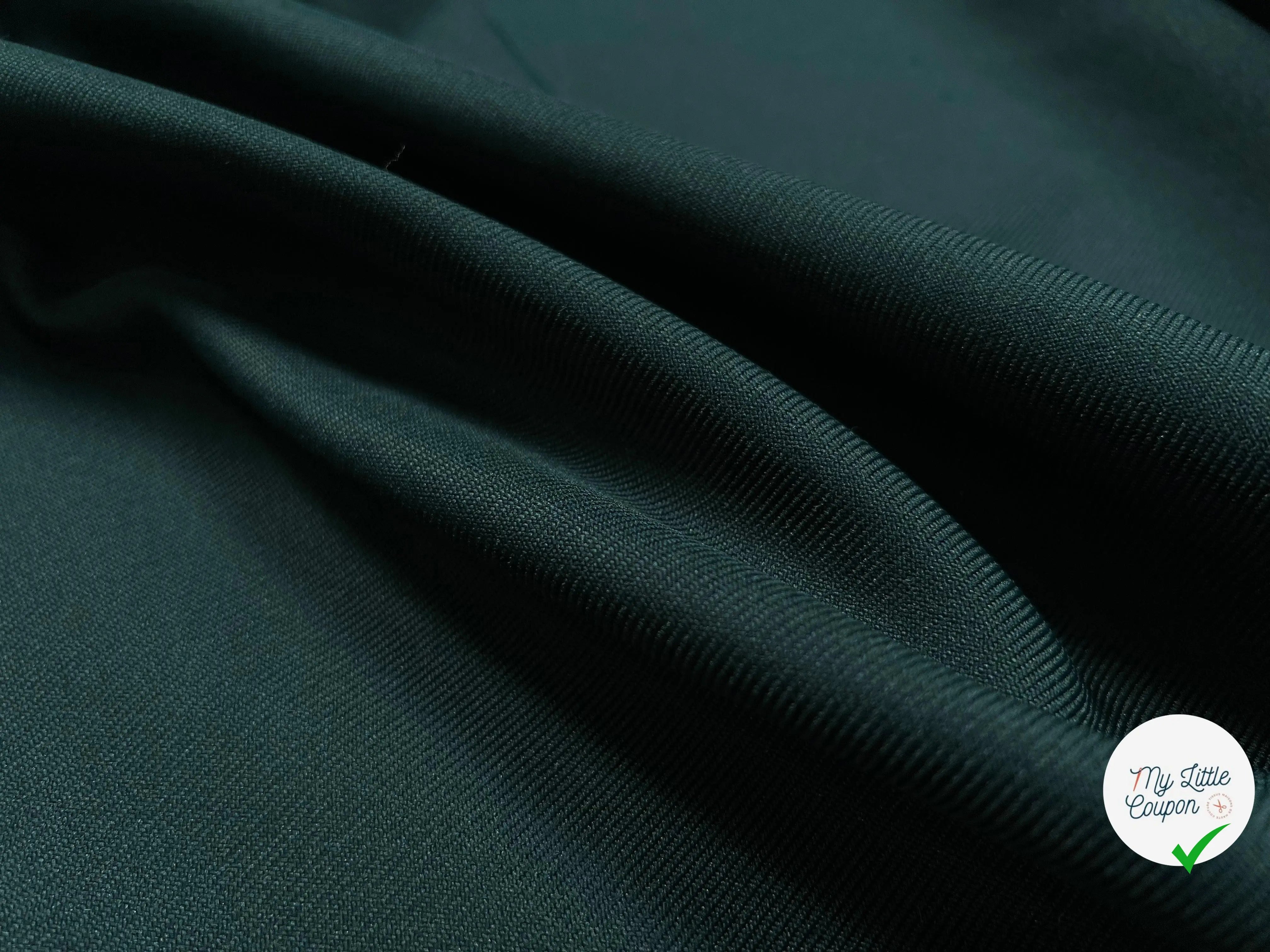 TOILE DE LAINE VERT SAPIN - My Little Coupon - tissu - coudre