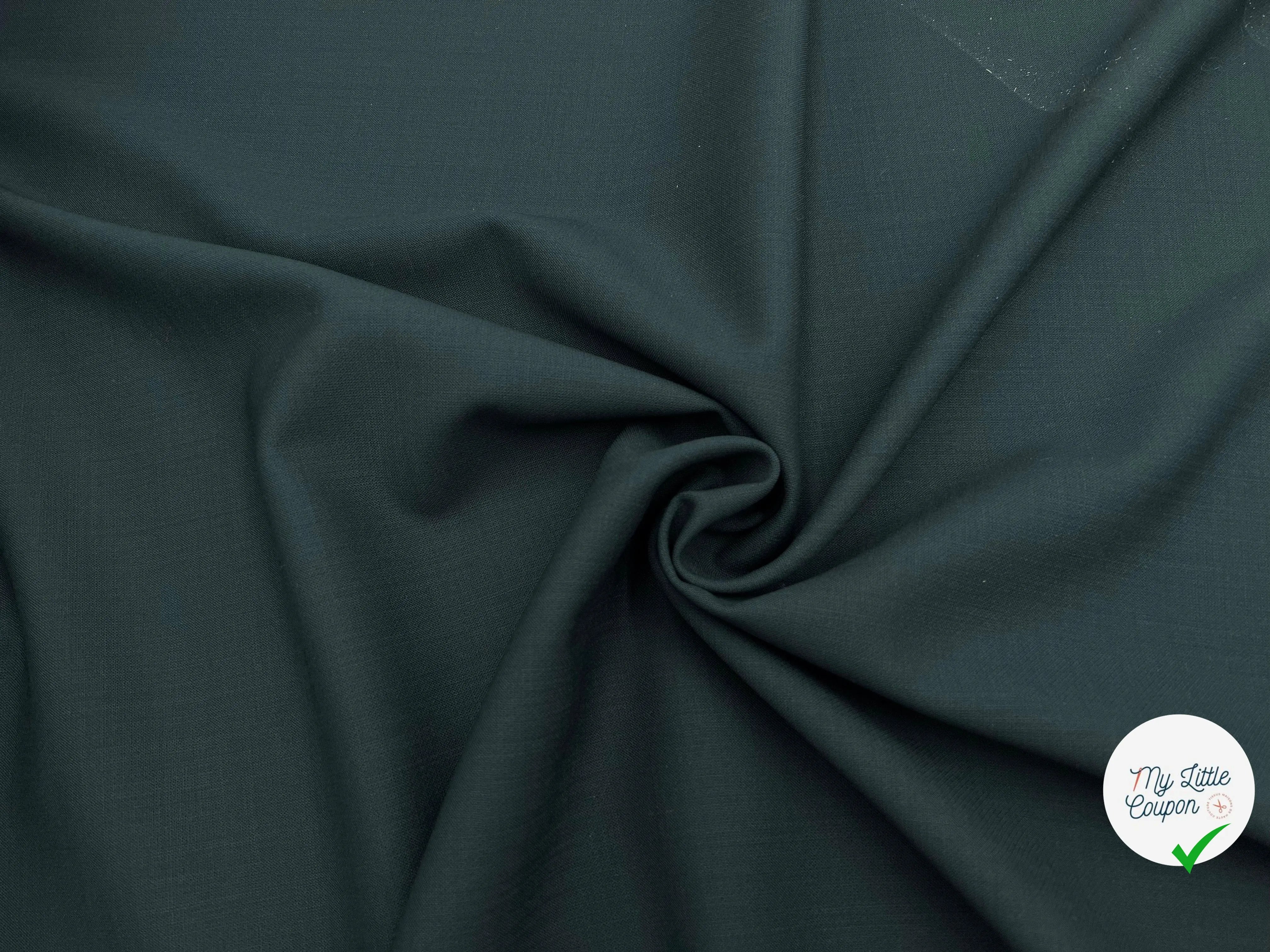 TOILE DE LAINE VERT SAPIN - My Little Coupon - tissu - coudre