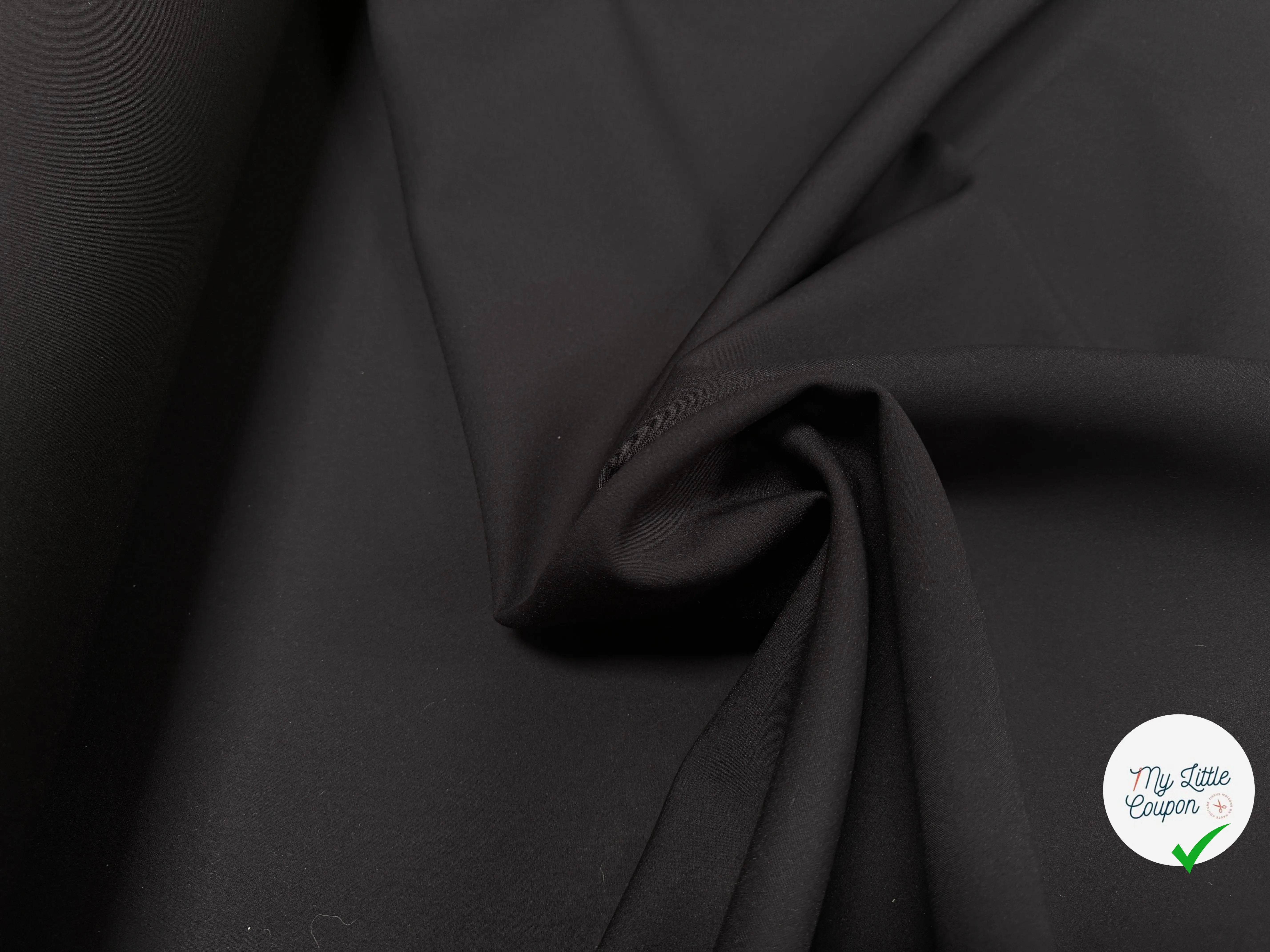 TOILE DOUBLE ETOFFE NOIR CONTRECOLLÉ ASPECT NÉOPRÈNE - My Little Coupon