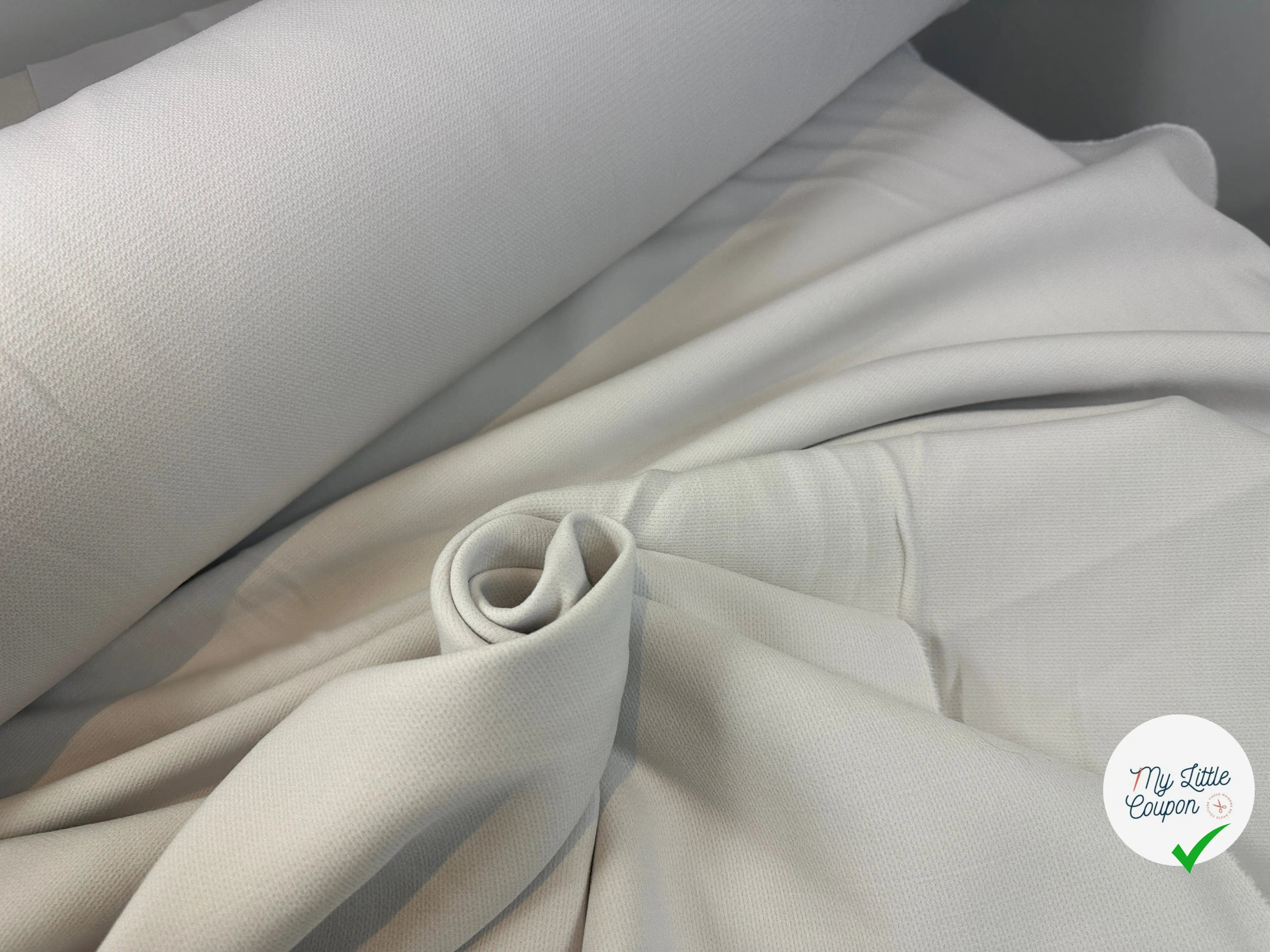 TOILE DOUBLE ETOFFE POUDRÉE DIRTY WHITE MSO