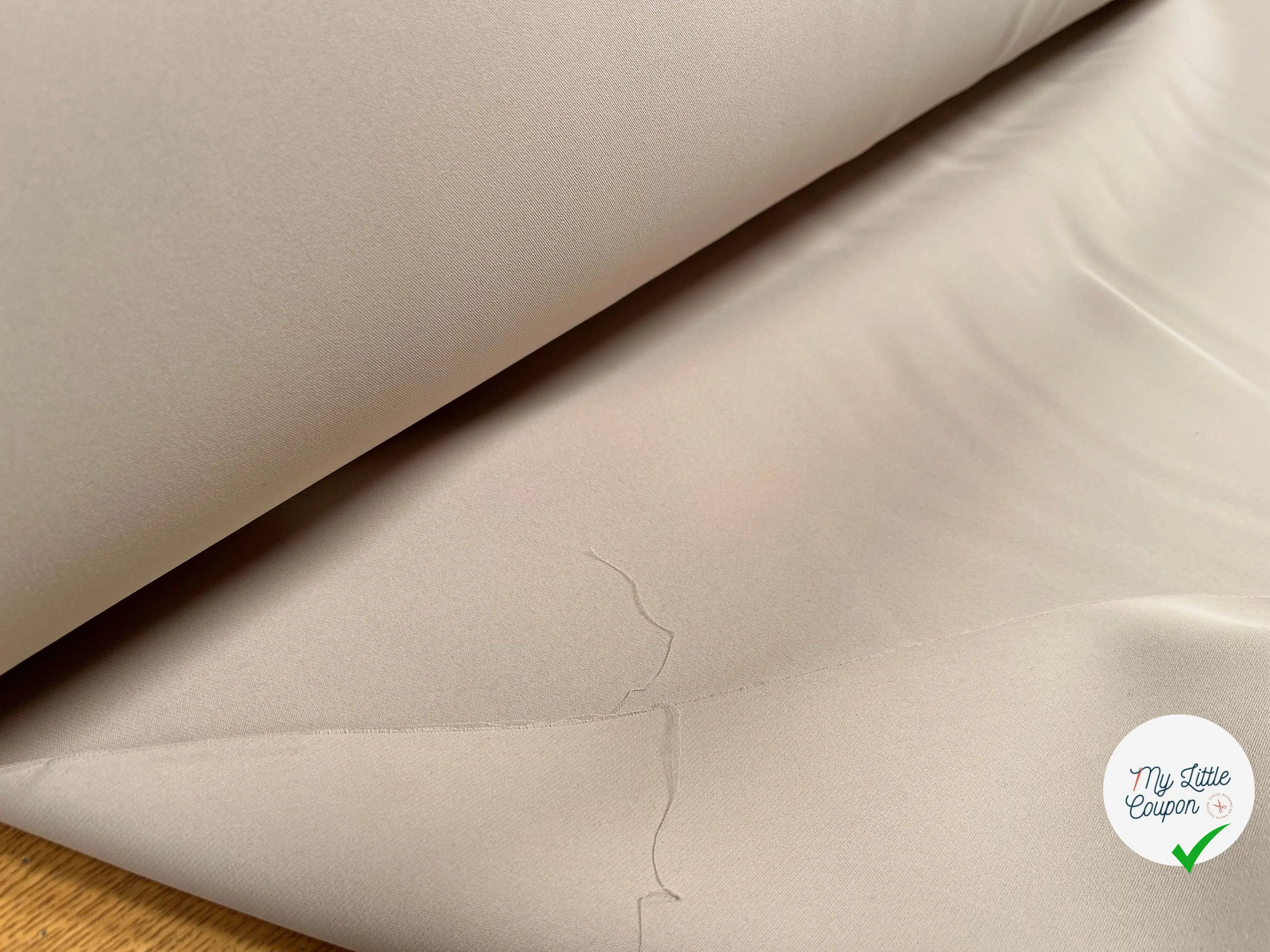 TOILE DOUBLE ETTOFE BEIGE SABLE STRETCH - My Little Coupon