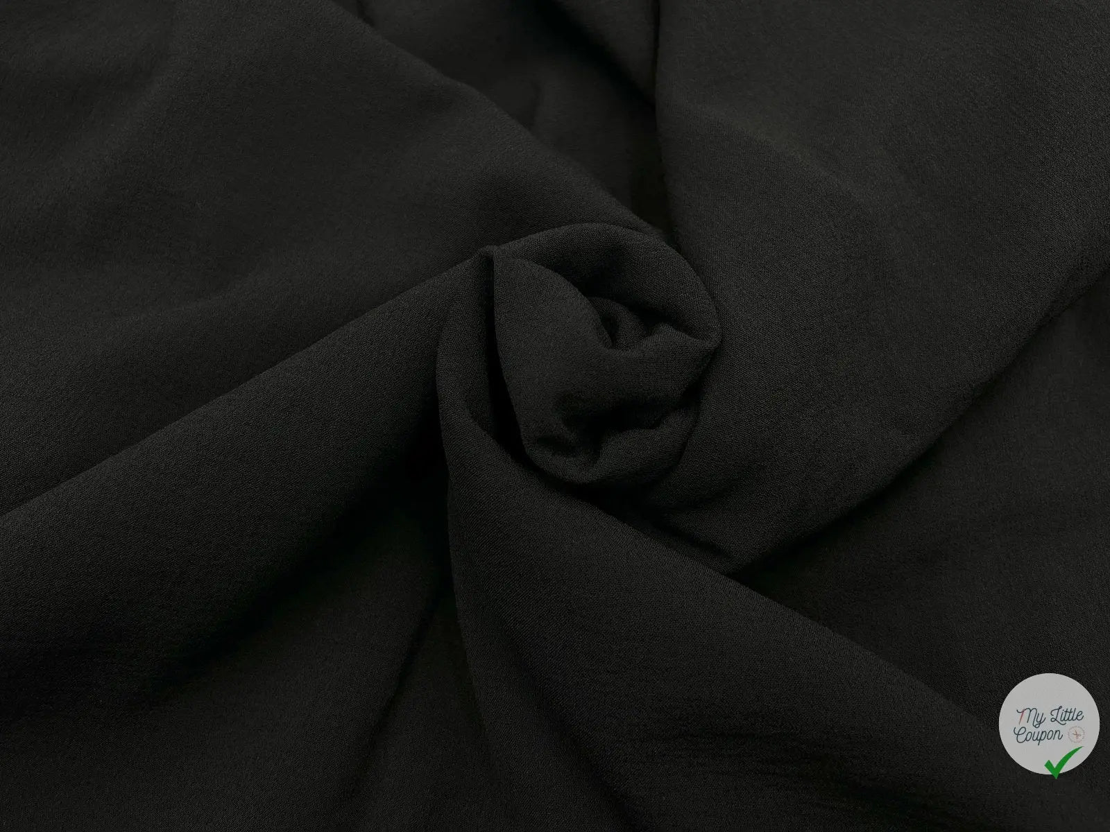 TOILE FROISSÉE NOIRE STRETCH - coupon de tissu de 3 mètres - My Little Coupon - tissu - coudre