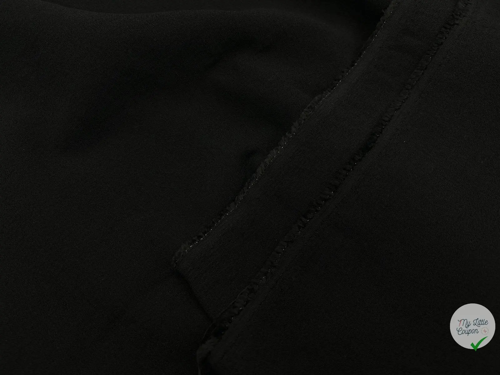 TOILE FROISSÉE NOIRE STRETCH - coupon de tissu de 3 mètres - My Little Coupon - tissu - coudre