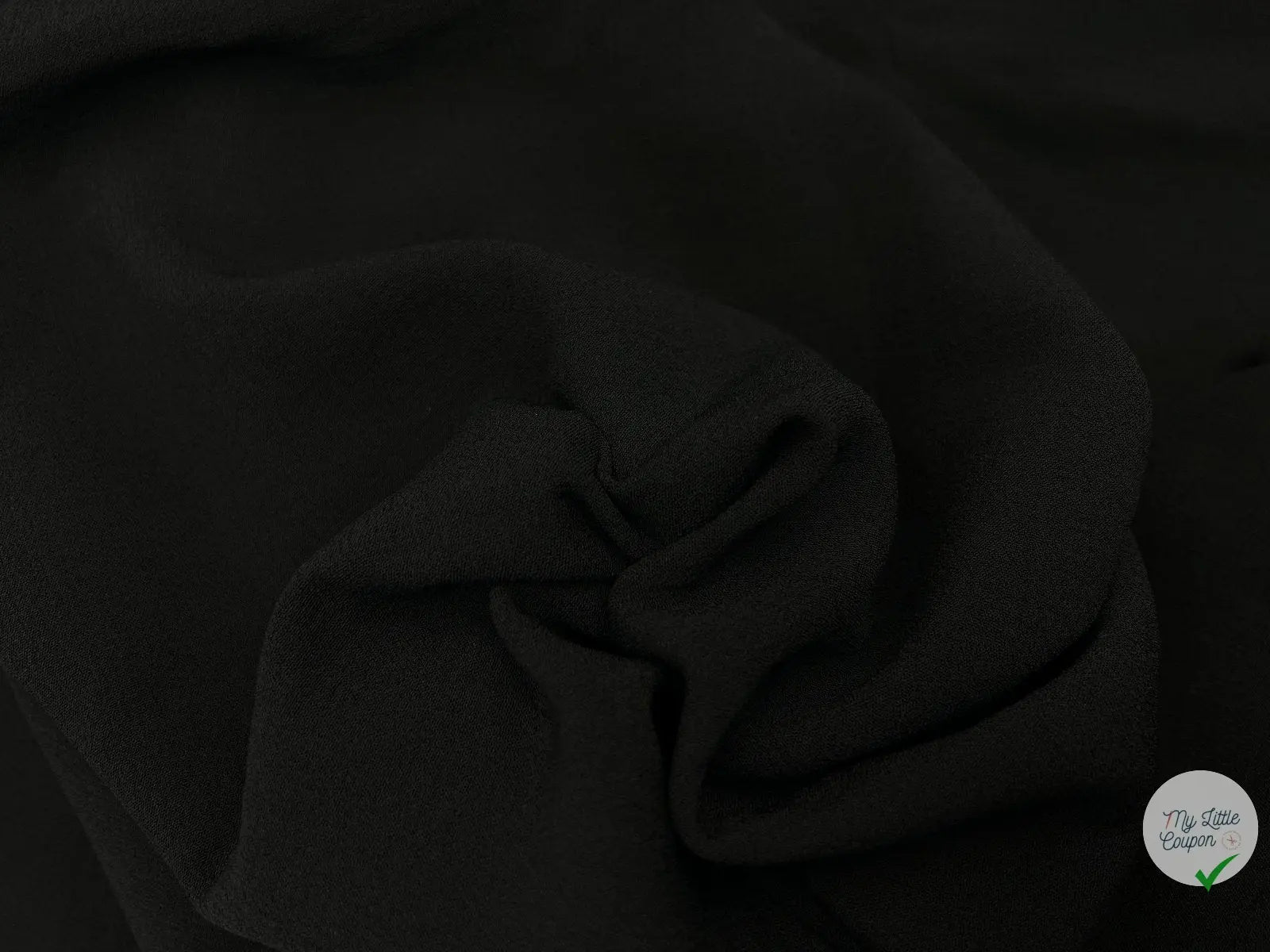 TOILE FROISSÉE NOIRE STRETCH - coupon de tissu de 3 mètres - My Little Coupon - tissu - coudre