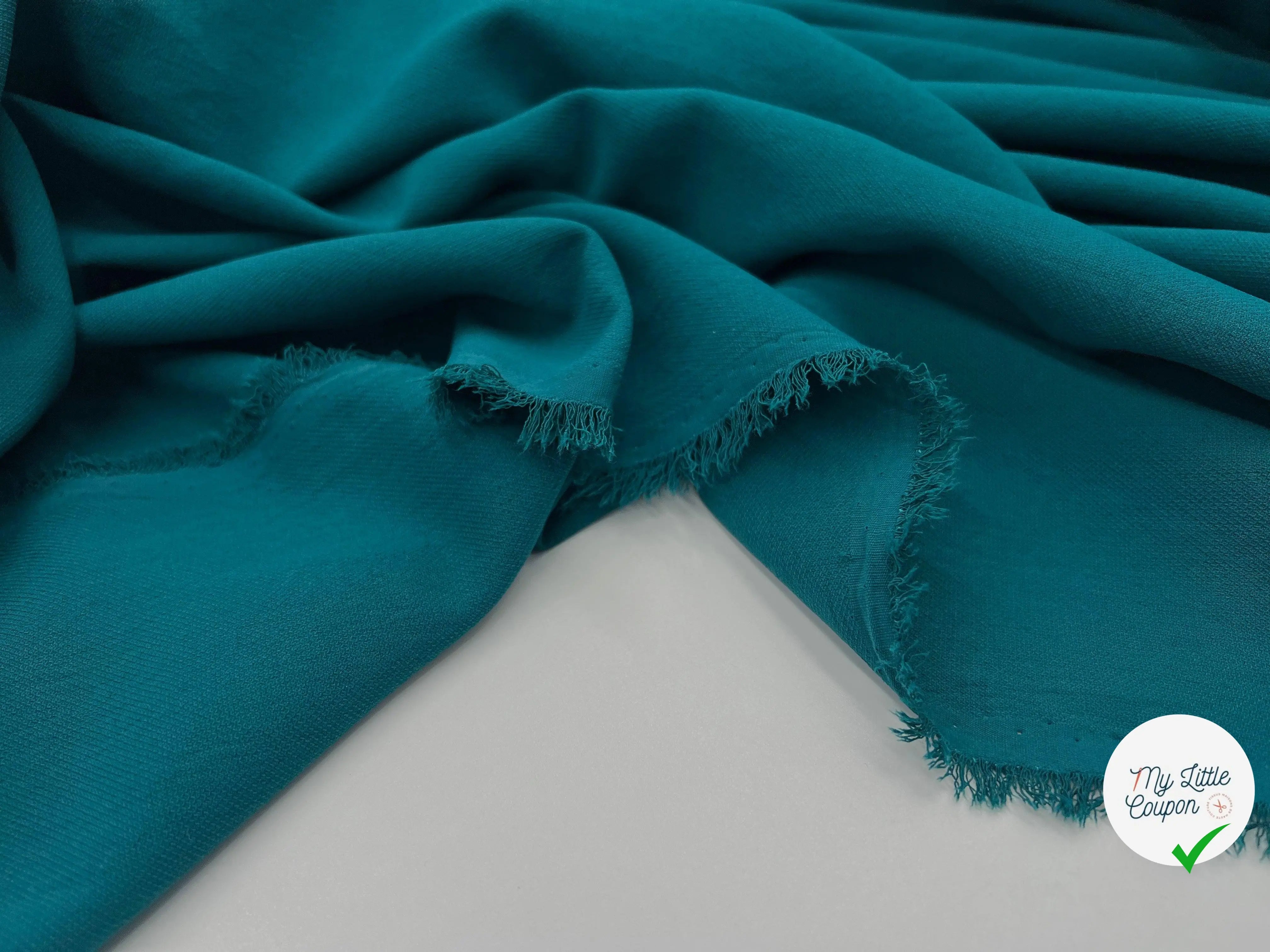 TOILE FLUIDE VERT LUMINEUX - My Little Coupon - tissu - coudre