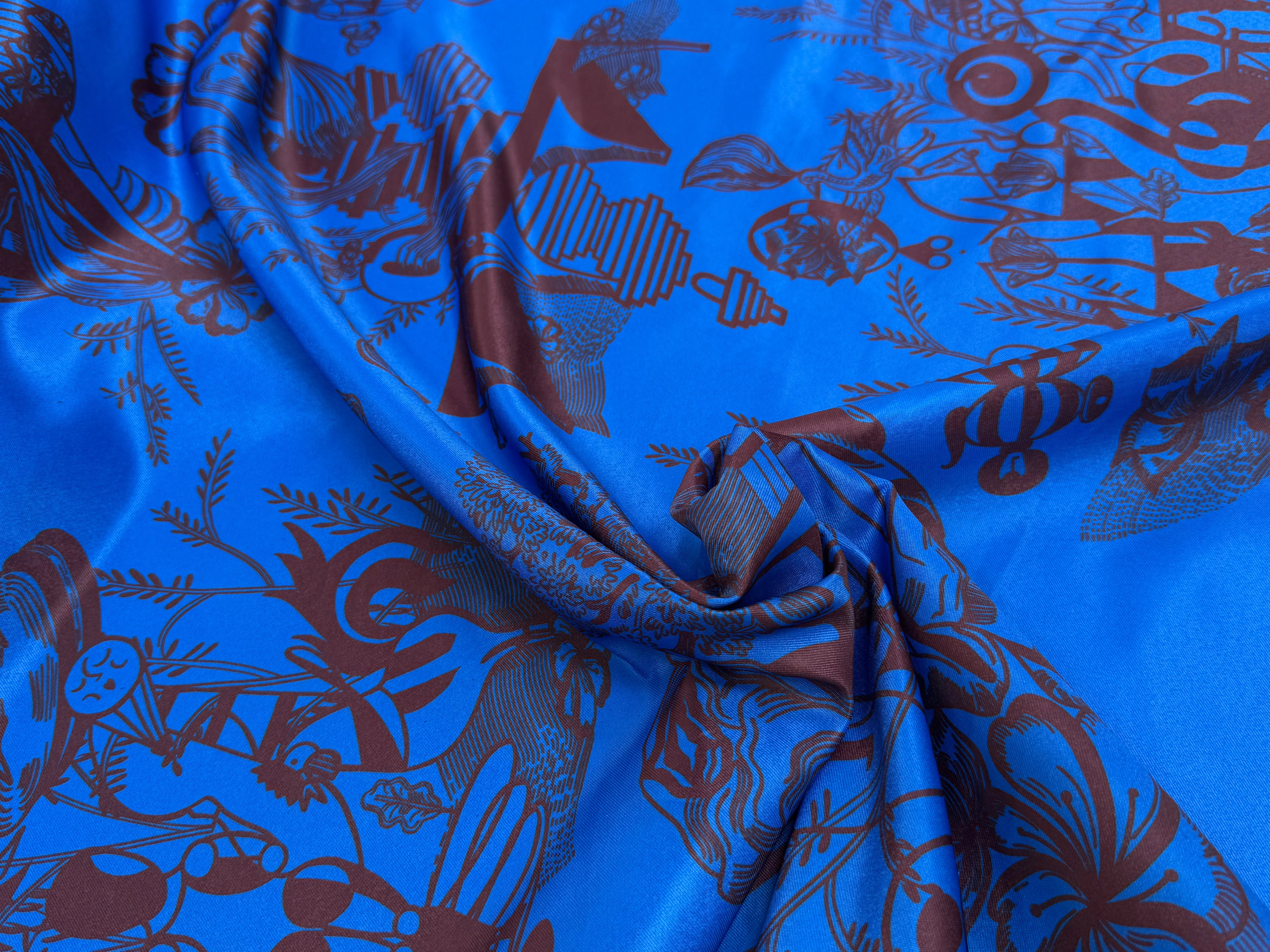 TOILE FOND BLEU A MOTIF - My Little Coupon