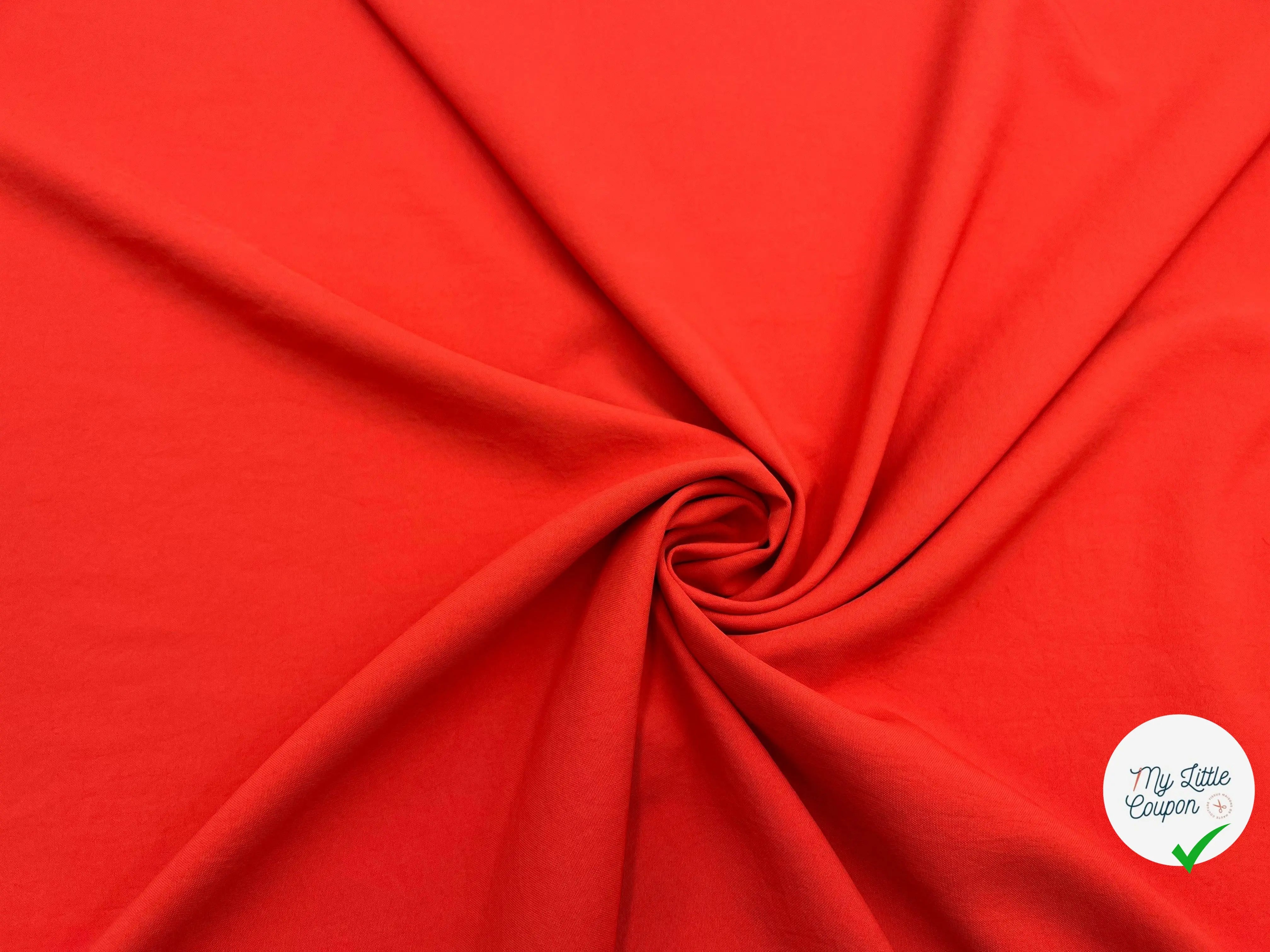 TOILE FROISSÉE ROUGE ORANGÉ - My Little Coupon - tissu - coudre