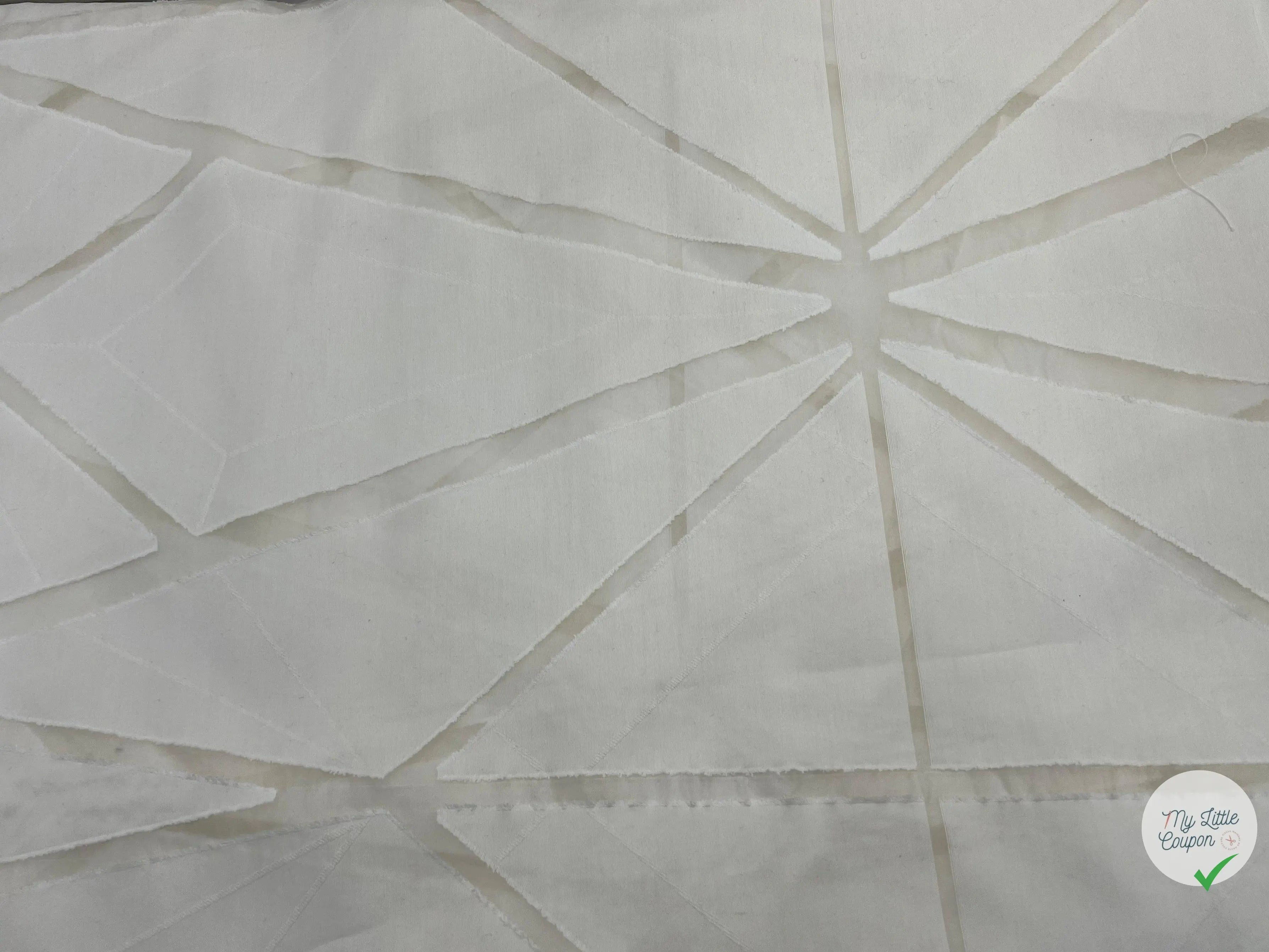TOILE GÉOMÉTRIQUE FIL COUPÉ BLANC - coupon de tissu de 3 mètres - My Little Coupon - tissu - coudre