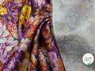 TOILE IMPRIMÉ SCINTILLANTE BOUQUET MÉTALLISÉ - My Little Coupon - tissu - coudre