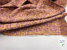 TOILE IMPRIMÉE GAUFRÉE STRETCH DUO VIOLET OCRE - My Little Coupon - tissu - coudre