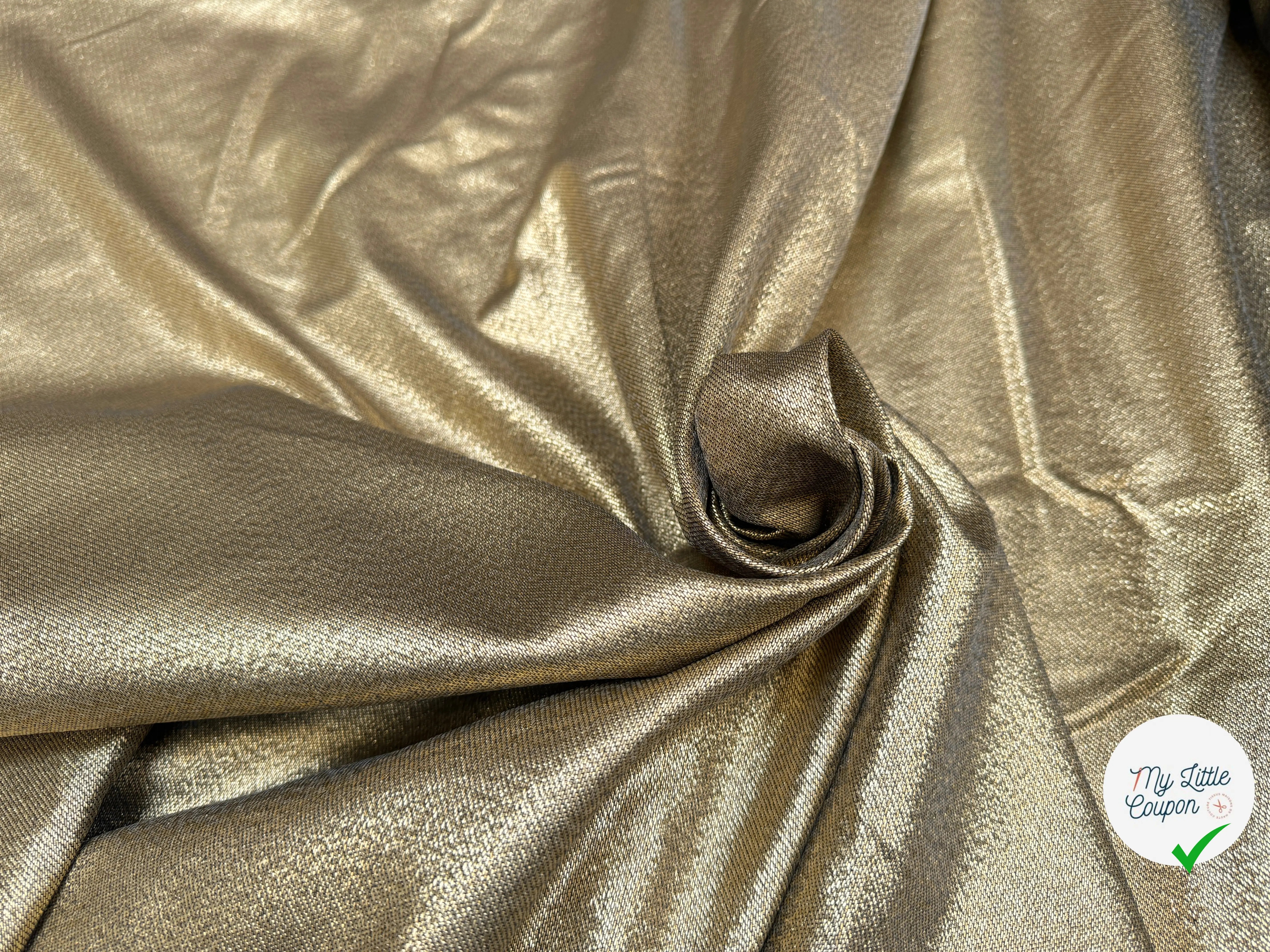 TOILE LAMÉ DORÉ BI FACE 173CM LAIZE - My Little Coupon