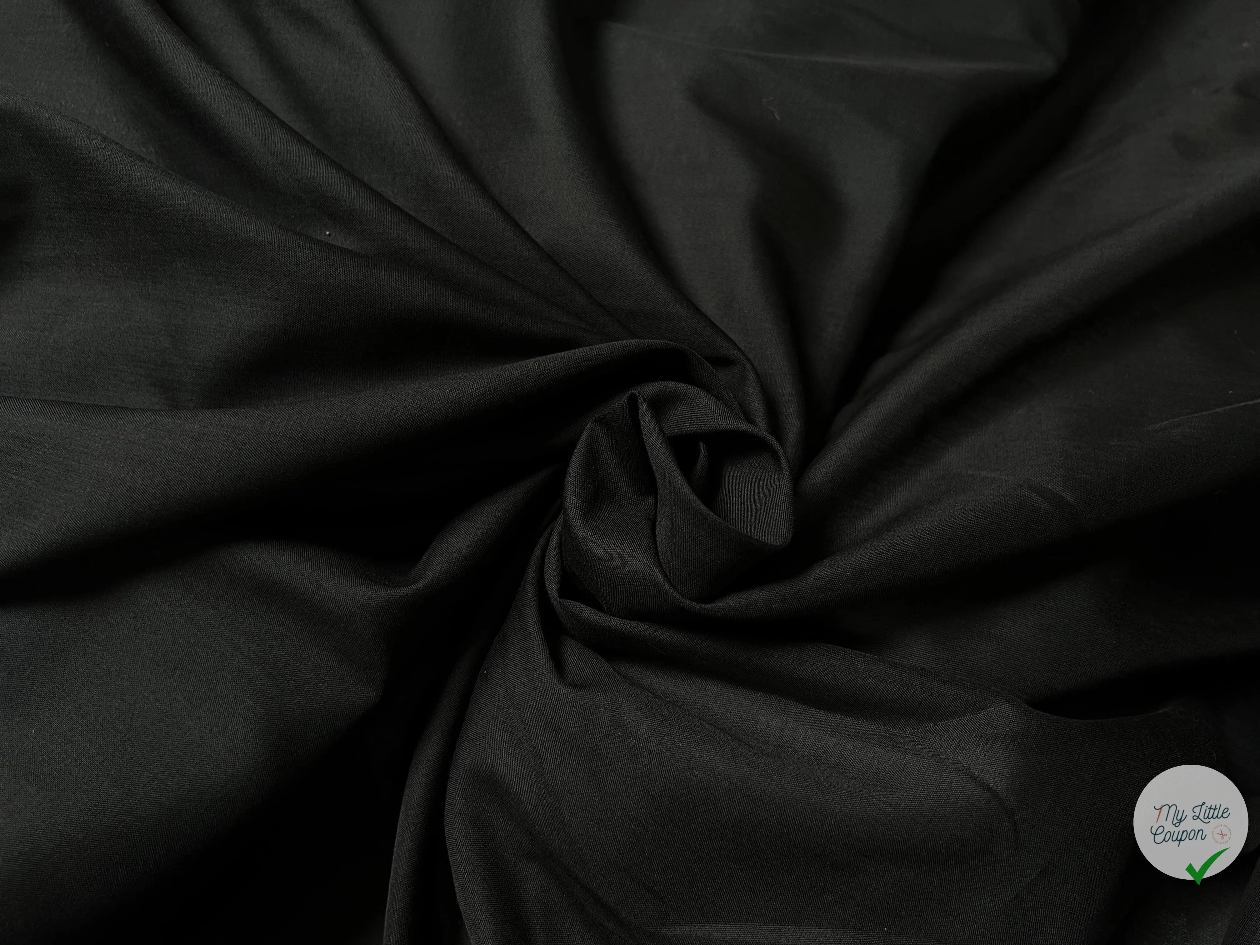 TOILE LÉGÈRE NOIRE - coupon de tissu de 3 mètres - My Little Coupon - tissu - coudre
