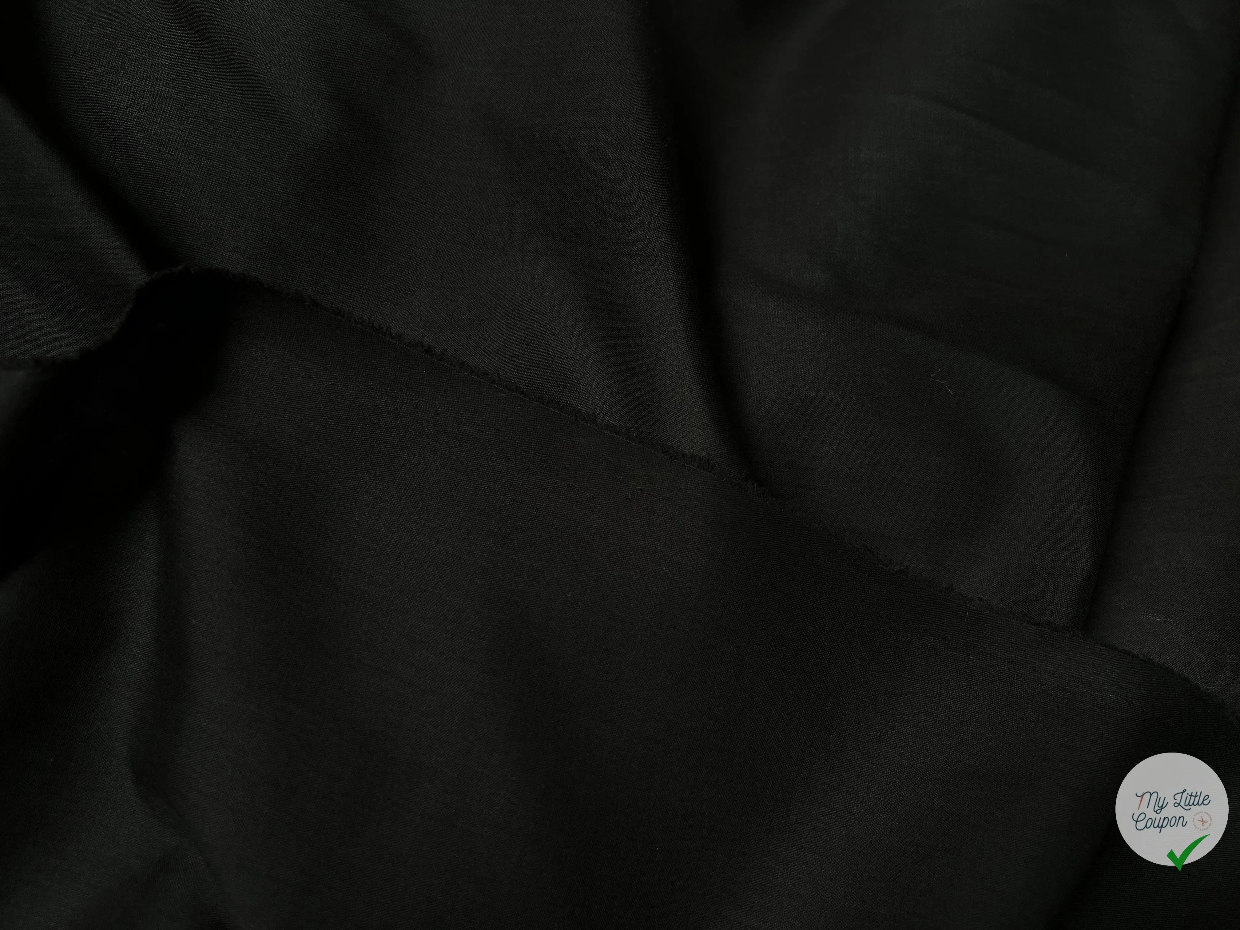 TOILE LÉGÈRE NOIRE - coupon de tissu de 3 mètres - My Little Coupon - tissu - coudre