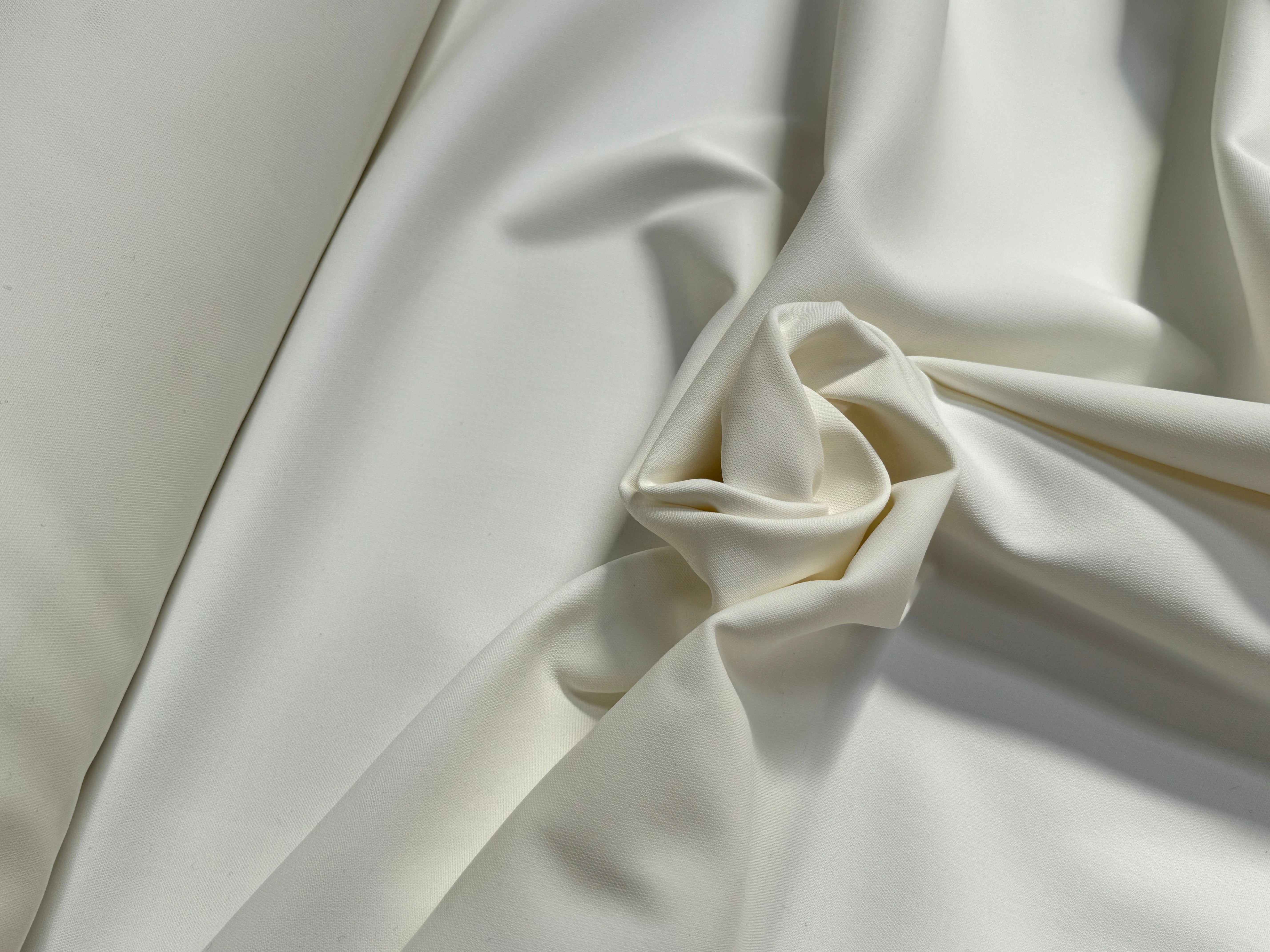 TOILE LOURDE POLYCOTON STRETCH BLANC CASSÉ BELLE - My Little Coupon