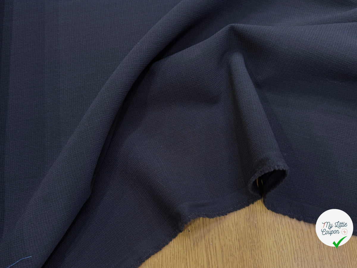 TOILE LOURDE PURE LAINE BLEU MARINE TENUE PARFAITE 100% LAINE - My Little Coupon